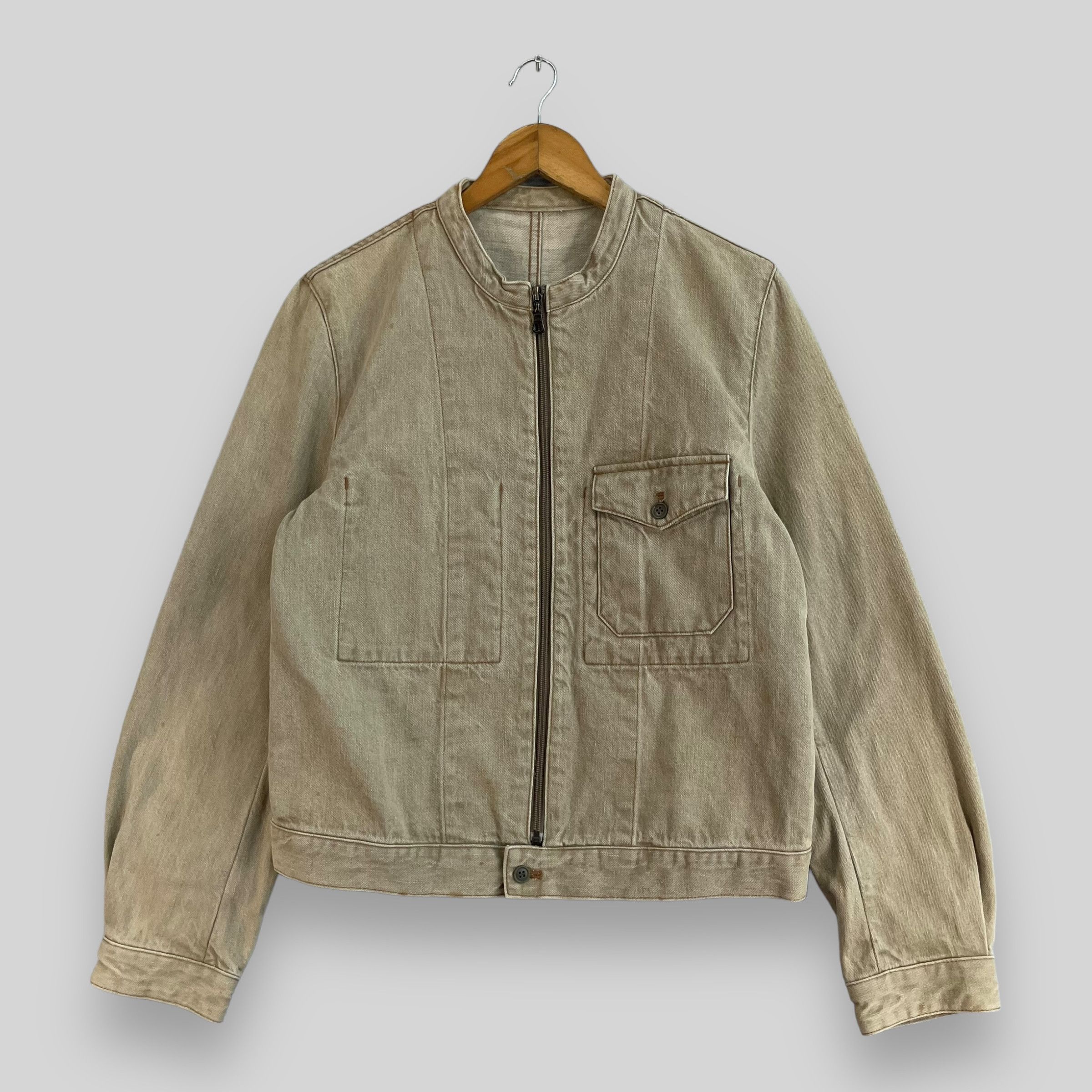 Japanese Brand × Melrose Vintage MEN'S MELROSE Denim Zipper Distressed Jacket Size US M / EU 48-50 / 2 - 1 Thumbnail