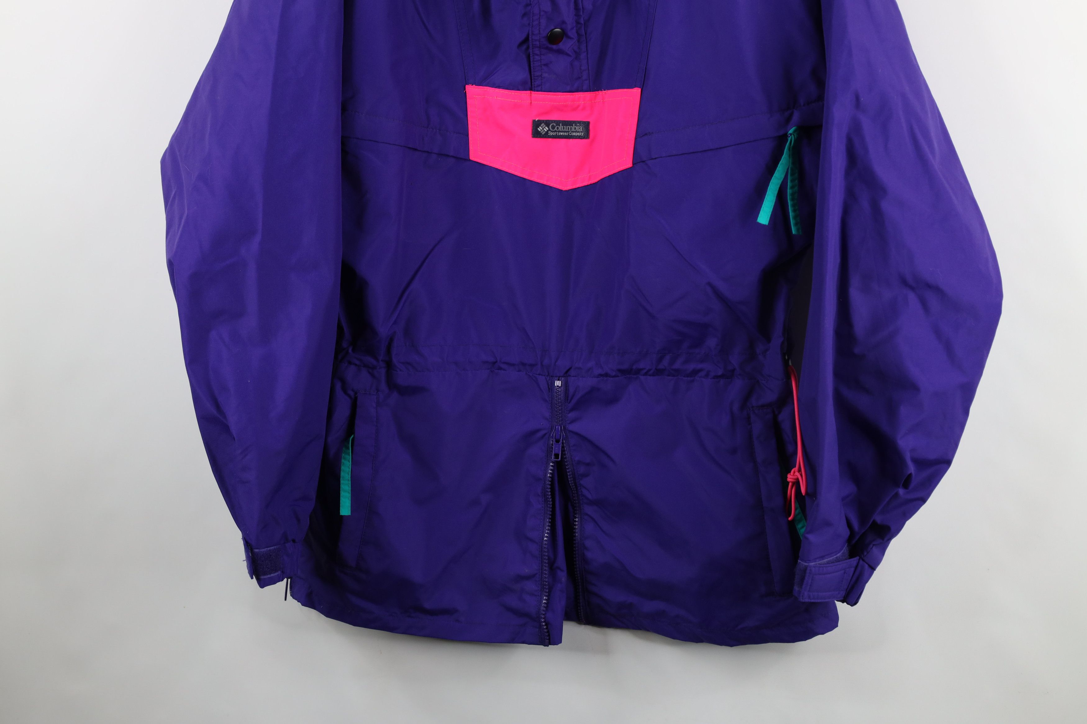 Columbia Vintage 90s Columbia Hooded Half Zip Pullover Jacket Purple Size US S / EU 44-46 / 1 - 3 Thumbnail