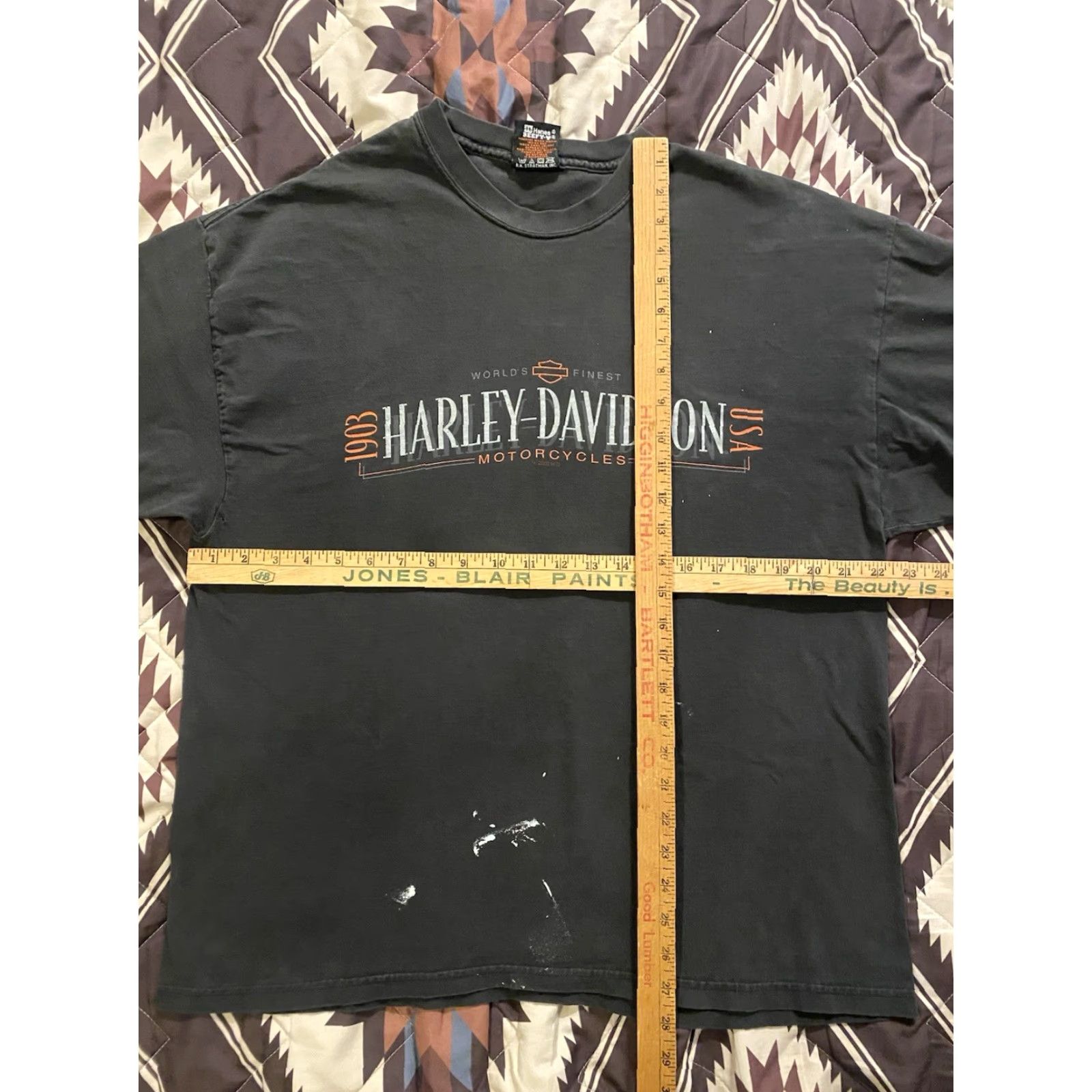 Harley Davidson VINTAGE Harley-Davidson T-Shirt Charleston South Carolina Black Cotton XL Mens Crew Neck Short Sleeve Graphic Print Distress Size US XL / EU 56 / 4 - 5 Thumbnail
