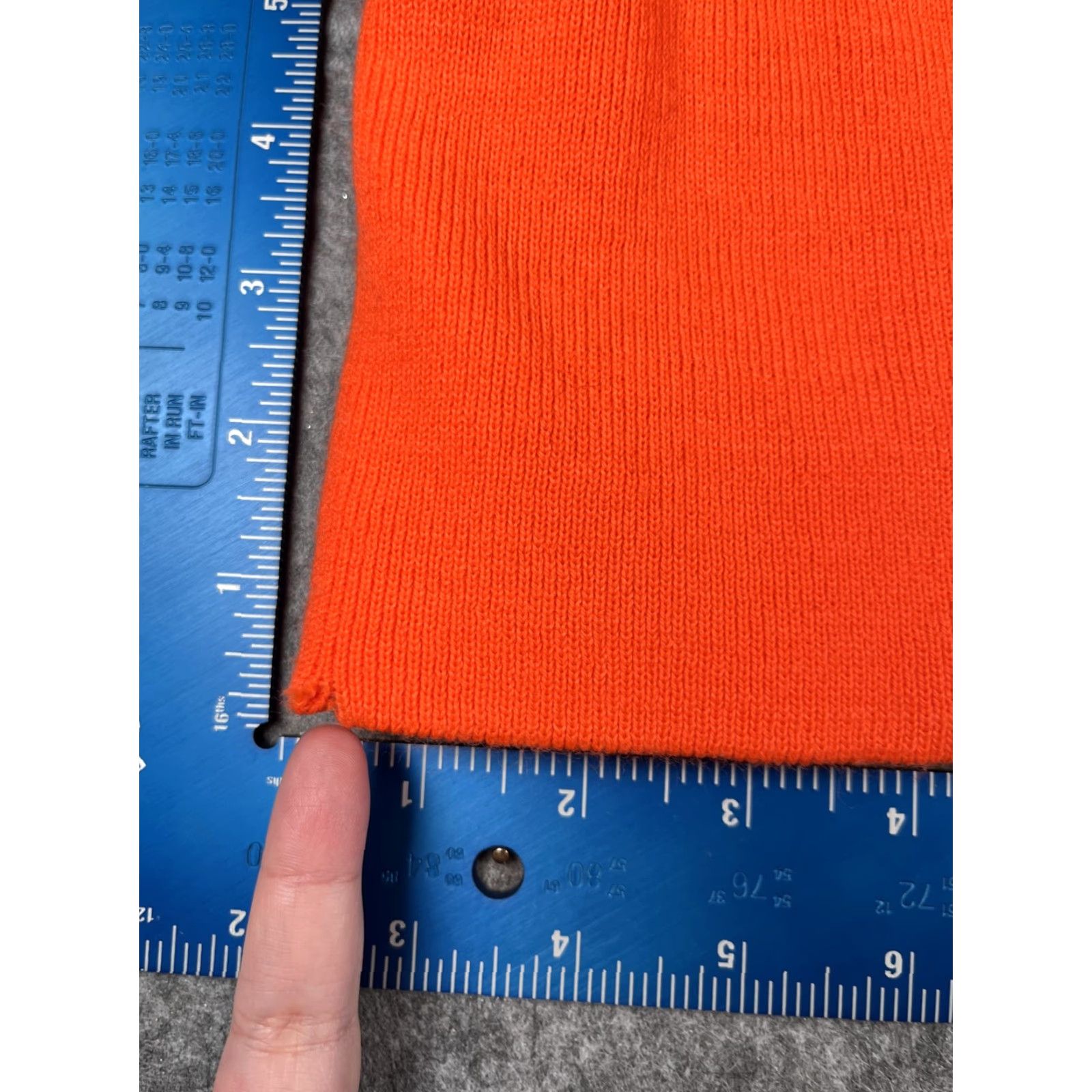 Logo 7 Outdoor Cap Beanie Mens One Size Orange Knit Stretch Logo Flexpower Cap Hat Size ONE SIZE - 5 Thumbnail