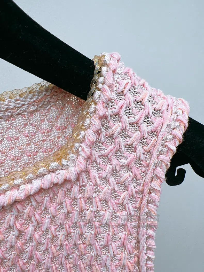 Chanel Chanel Data centre catwalk style pink braided dress Size XXS / US 00 / IT 34 - 3 Thumbnail