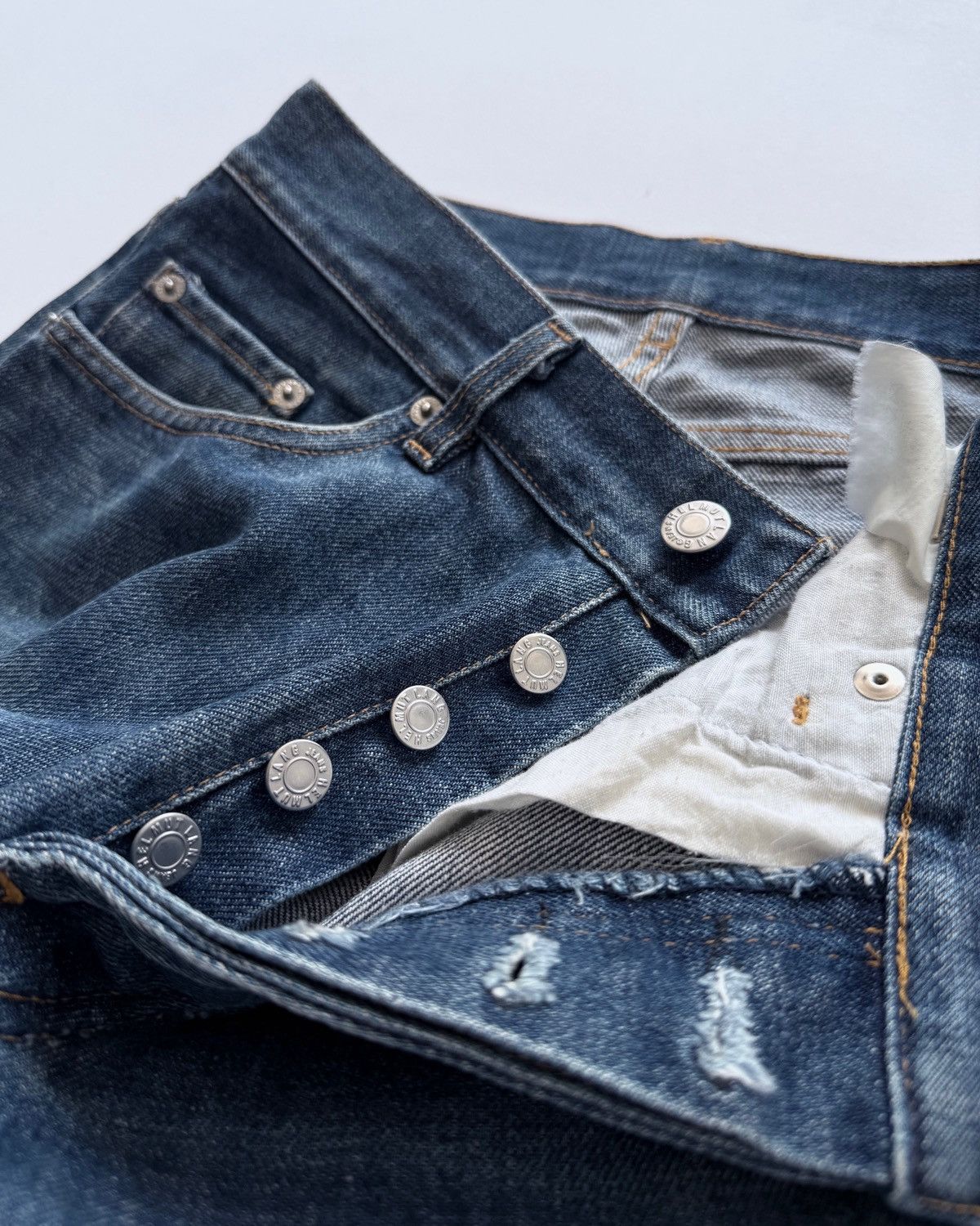 Helmut Lang VINTAGE 90s HELMUT LANG CLASSIC RAW DENIM Size US 30 / EU 46 - 3 Thumbnail