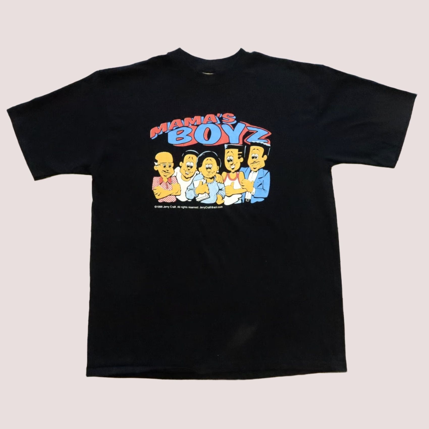 Vintage Vintage 90s Rare Jerry Craft Mama's Boyz T-Shirt XL Black Mens Shirt Vintage 90s Jerry Craft Mama's Boyz T-Shirt XL Black Mens Shirt Size US XL / EU 56 / 4 - 1 Thumbnail