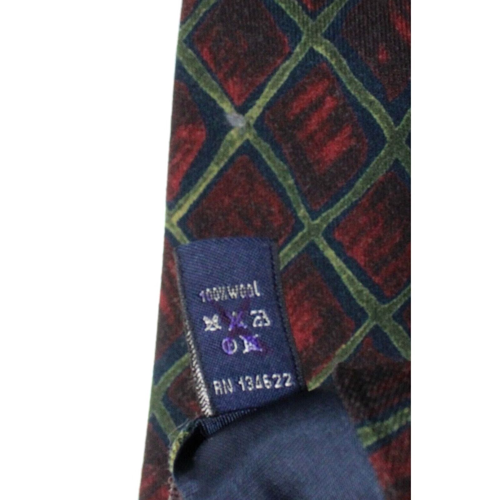 Suitsupply SUITSUPPLY Tie Men's ONE SIZE Wool Patterned Formal Tied Pointed Multicoloured Patterned Classic Tie Mens Regular Size Weekday Business Formal Size ONE SIZE - 6 Thumbnail