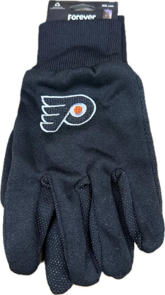 Designer Philadelphia Flyers NHL Utlity Gloves New Size ONE SIZE - 1 Thumbnail