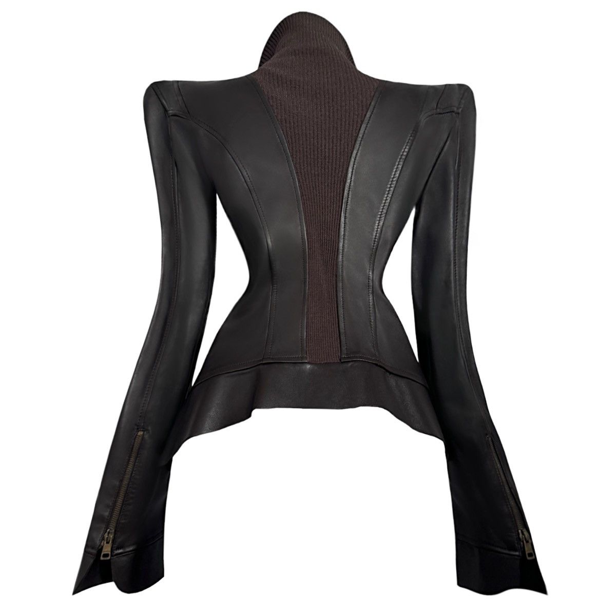 Gucci Runway Tom Ford for Gucci Asymmetrical Leather Jacket Size M / US 6-8 / IT 42-44 - 2 Thumbnail