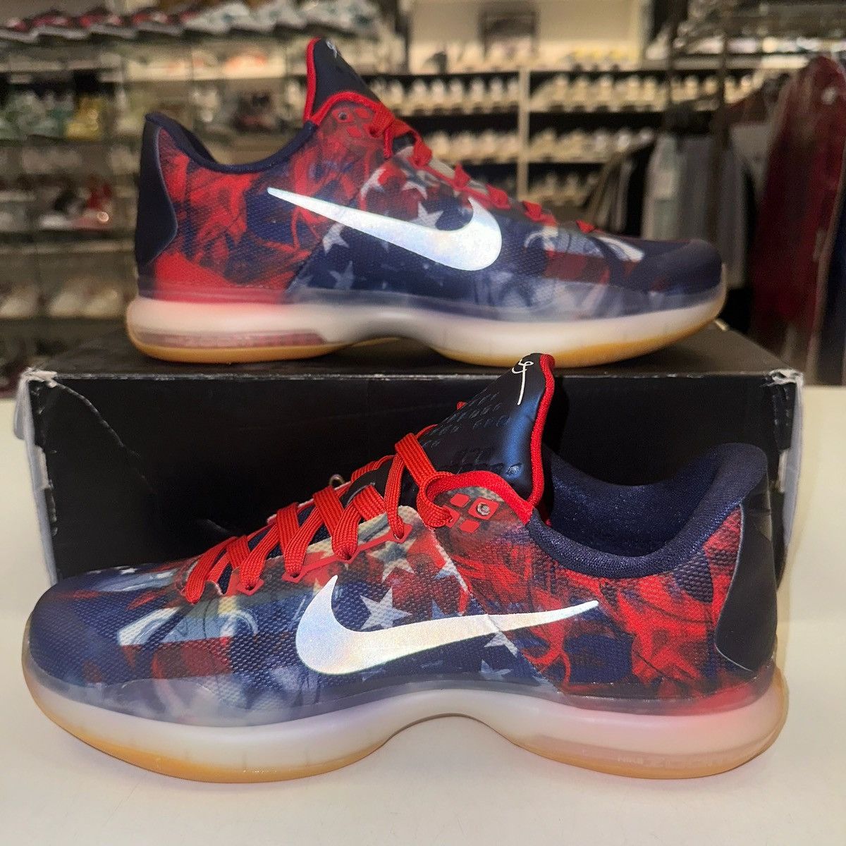 Nike Size 8 - Nike Kobe 10 USA Red Blue WhiteLeather (705317-604) Size US 8 / EU 41 - 2 Thumbnail