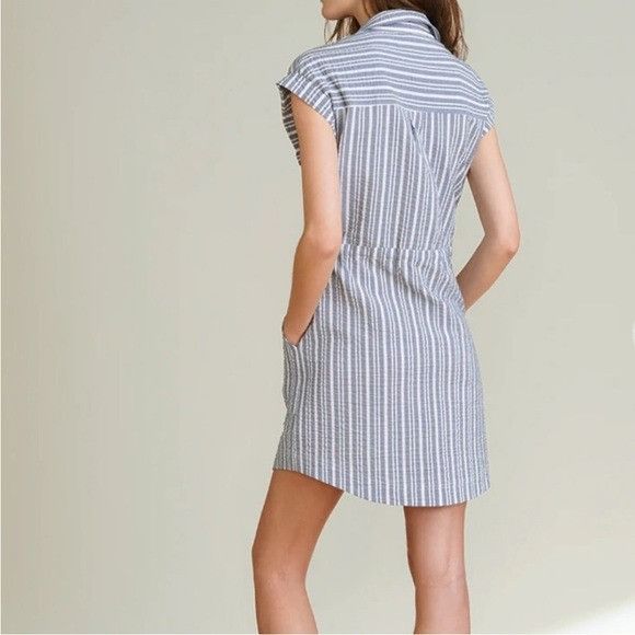 Veronica Beard Veronica Beard Cris Striped Shirtdress Size XS / US 0-2 / IT 36-38 - 11 Thumbnail