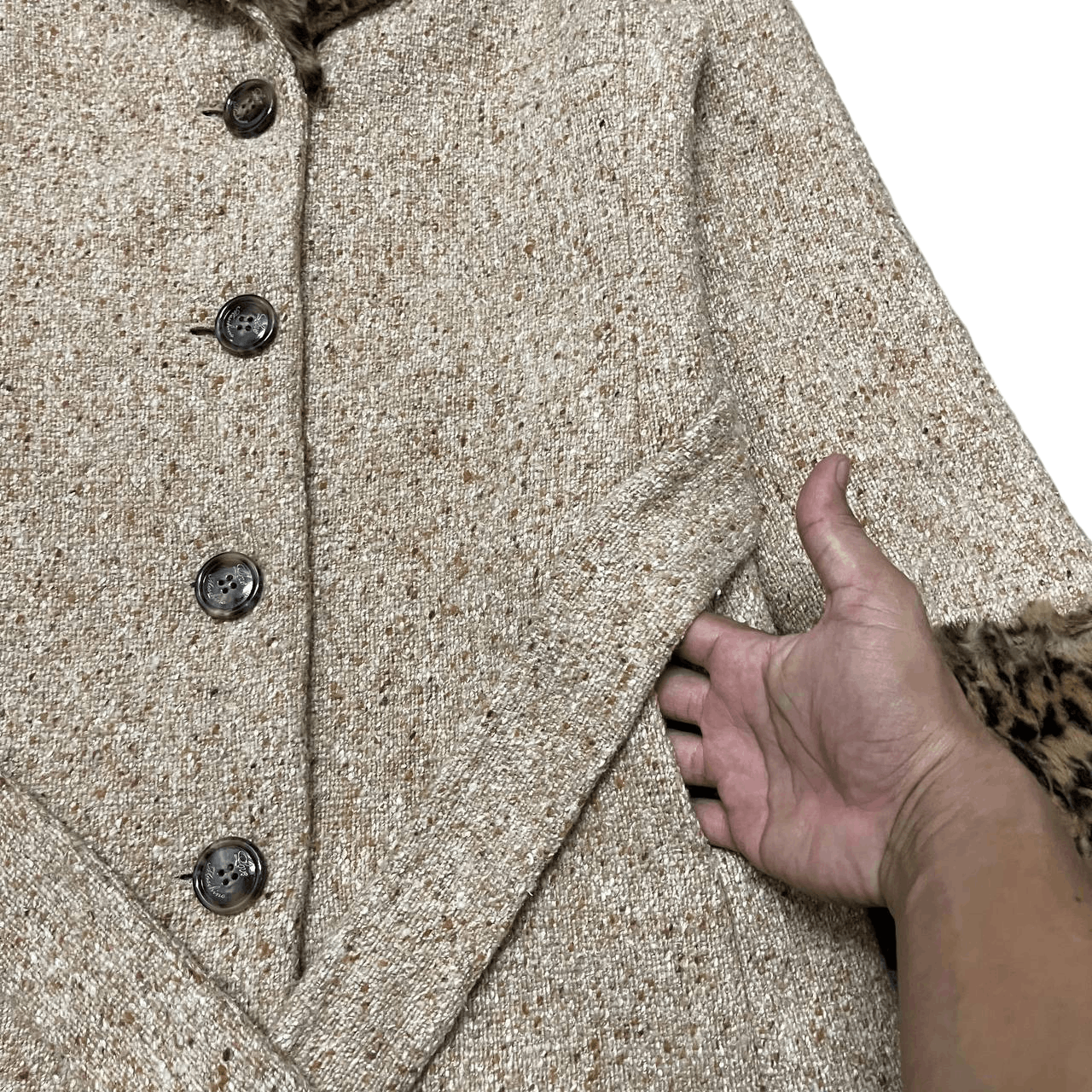 Boutique Moschino Love Moschino Leopard Wool Long Coat Size S / US 4 / IT 40 - 6 Thumbnail