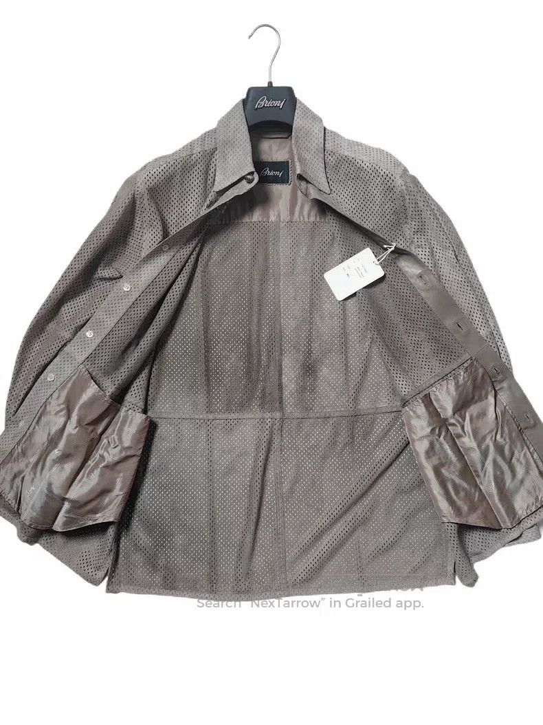 Brioni Brioni Handmade Openwork Leather Jacket Size US M / EU 48-50 / 2 - 5 Thumbnail