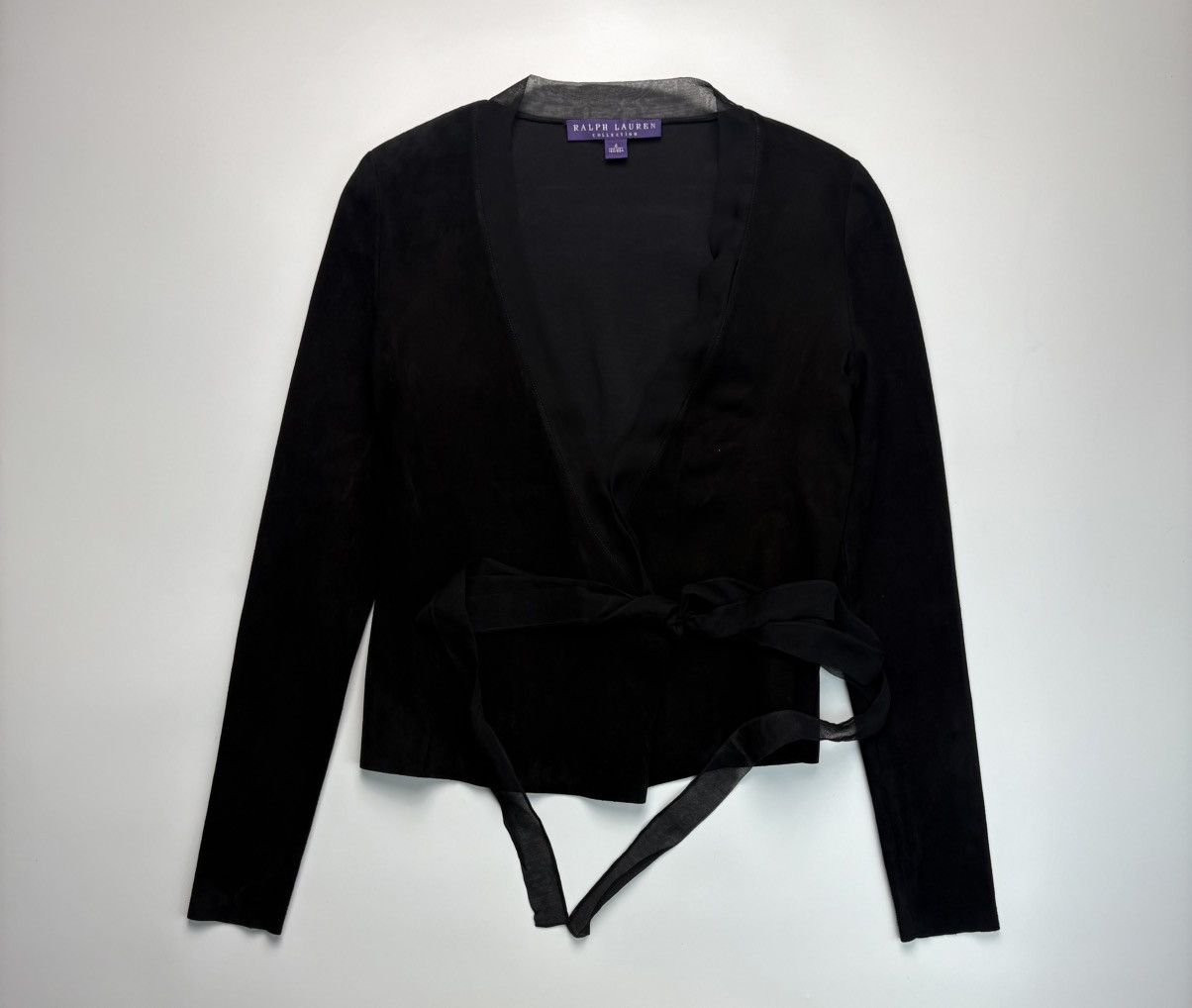 Ralph Lauren Ralph Lauren Purple Label Lamb Suede Wrap Jacket Size S / US 4 / IT 40 - 1 Thumbnail
