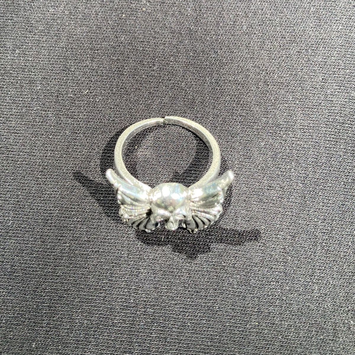 Jewelry Solid Stainless Steel Butterfly Skull Ring Size 8 Size ONE SIZE - 5 Thumbnail