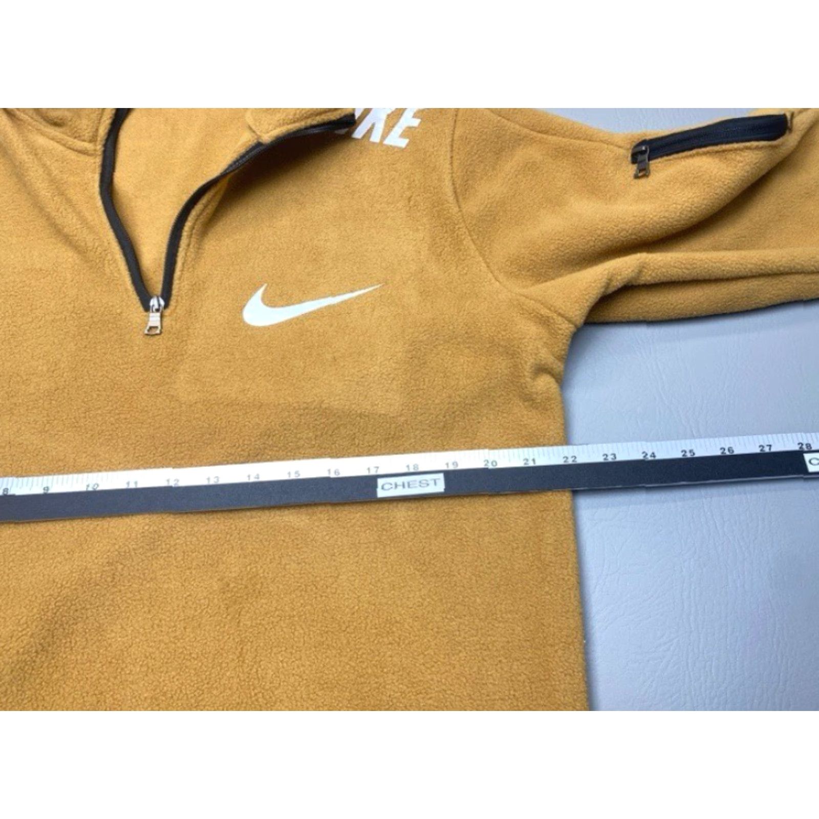 Nike VINTAGE Nike 1/4 Zip Fleece Pullover Mens Large Brown White Swoosh & Words 8247 Size US L / EU 52-54 / 3 - 7 Thumbnail