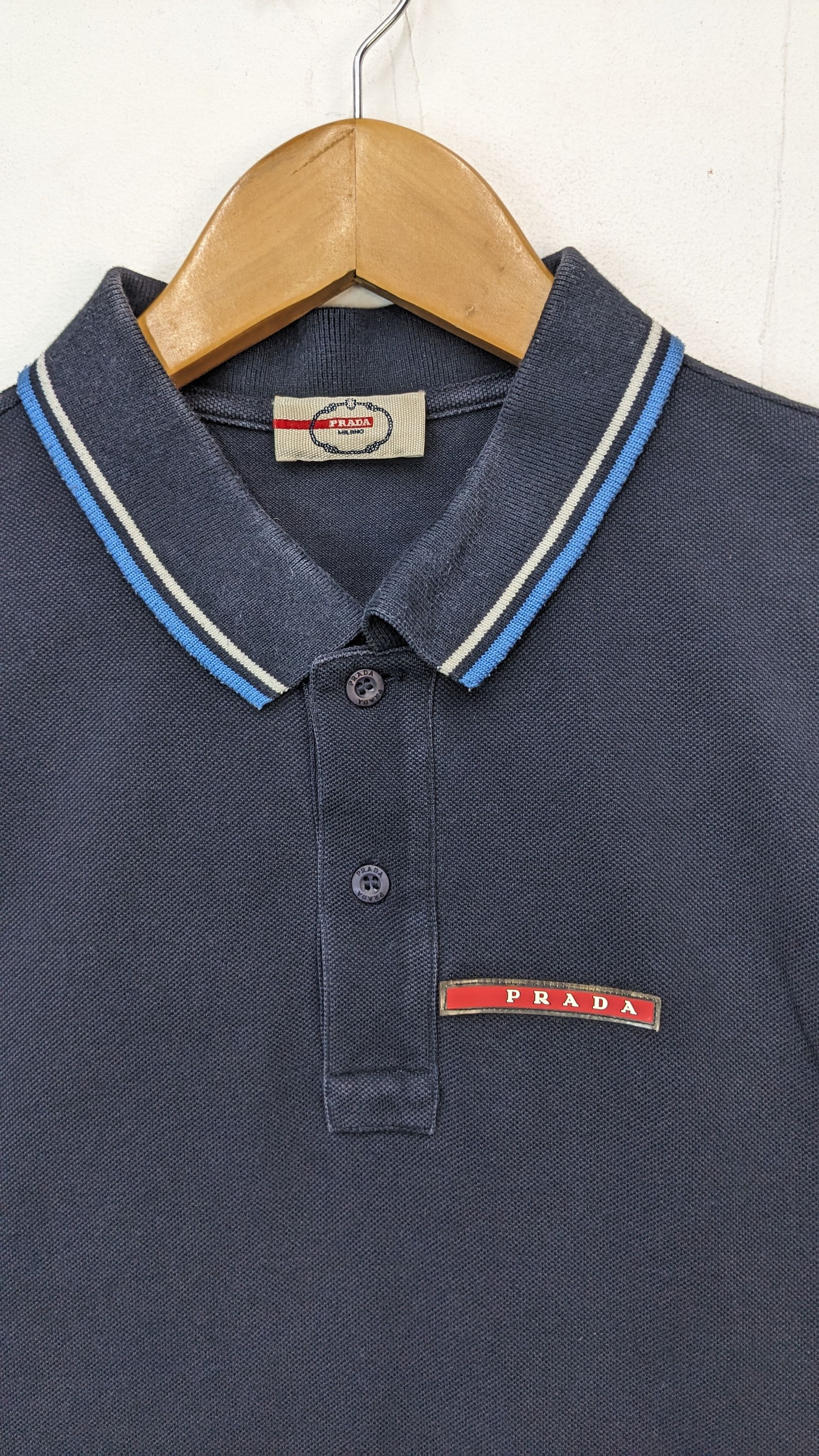 Prada Prada Milano Polos Tshirt Size US L / EU 52-54 / 3 - 3 Thumbnail