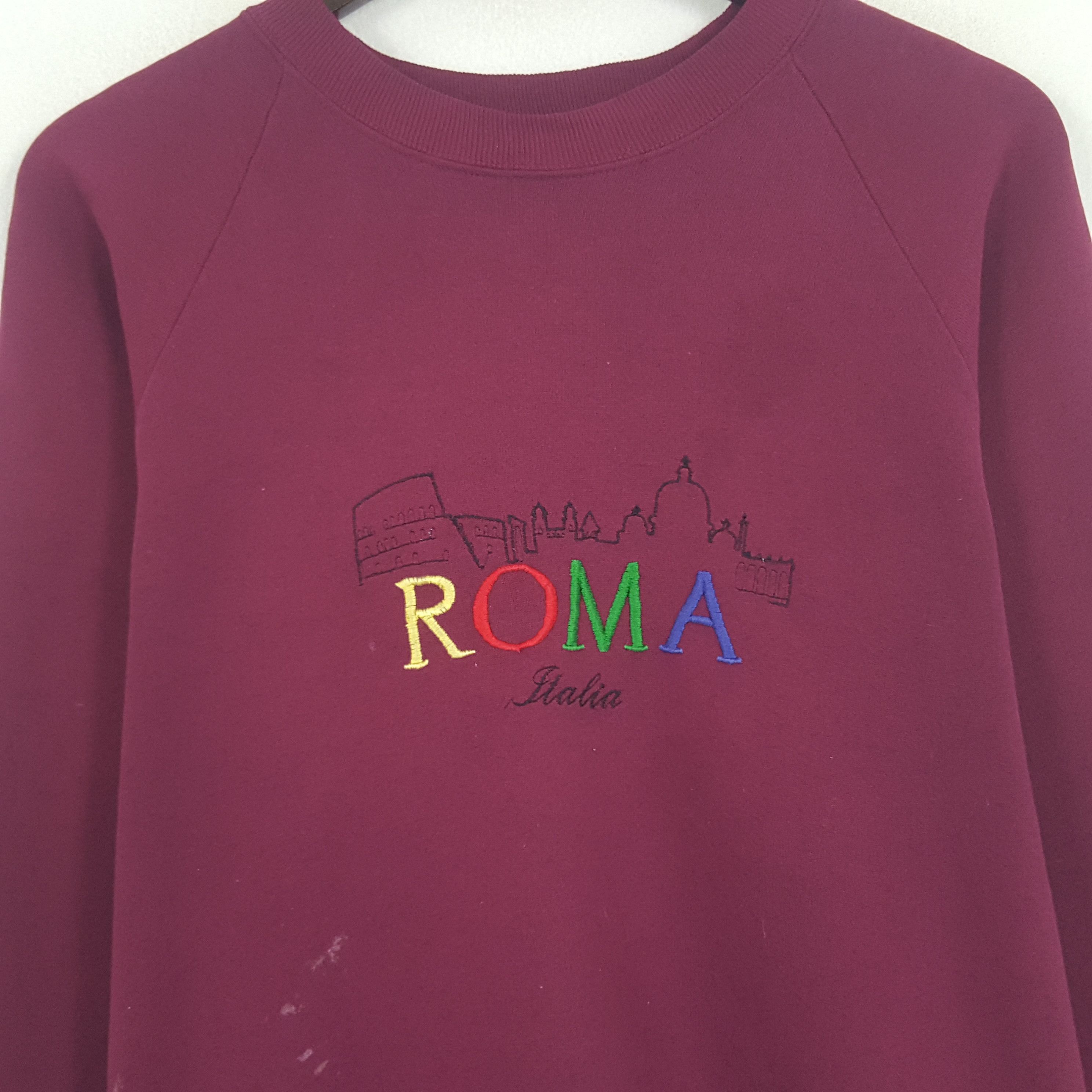 Vintage Vintage Roma Italia Embroidery Logo Sweatshirt Size US M / EU 48-50 / 2 - 2 Thumbnail