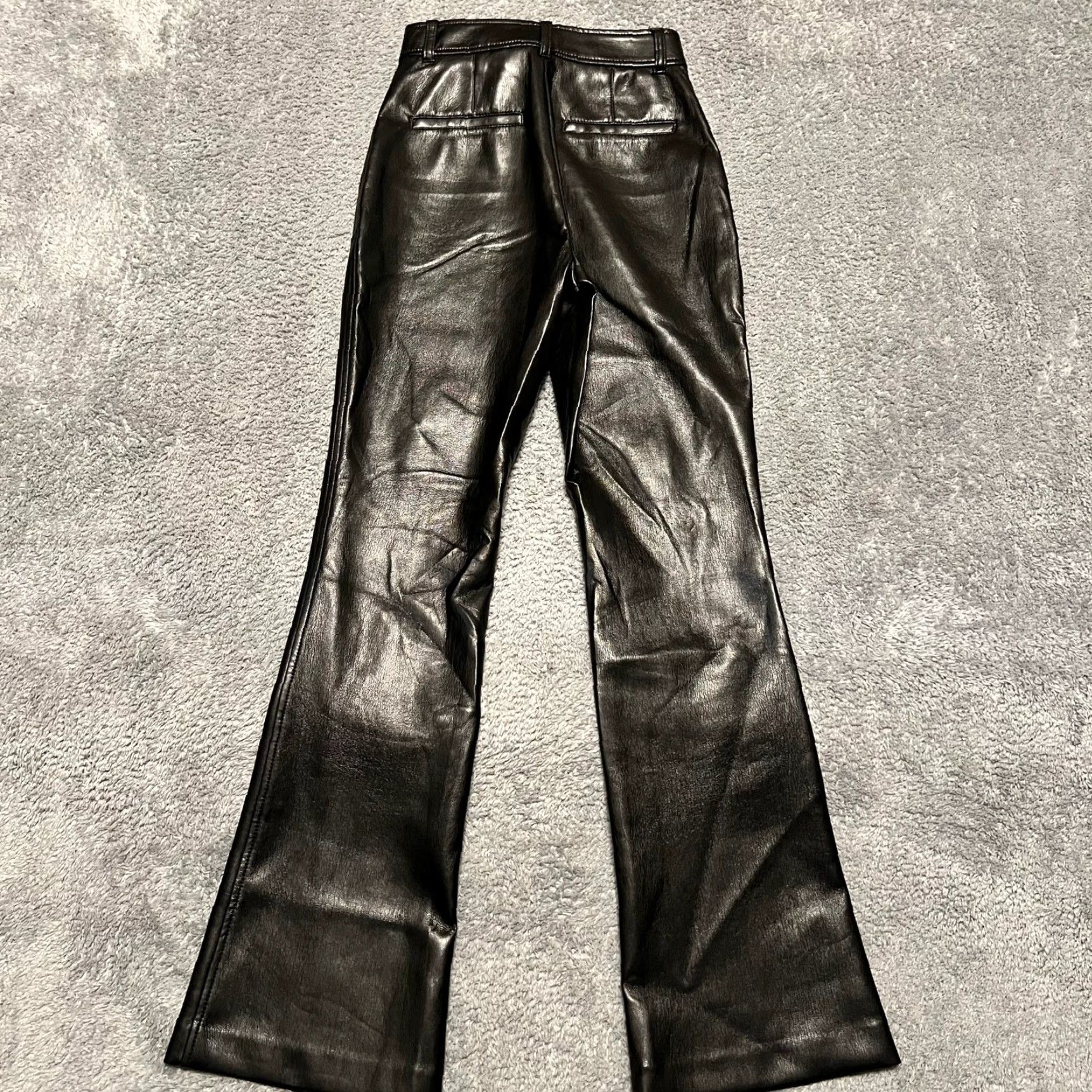 Vintage Babaton Pants Womens 0 Black Faux Leather Flat Front Straight Leg Pants Womens 0 Black Faux Leather Flat Front Straight Leg Men? Size 25" / US 0 / IT 36 - 3 Thumbnail