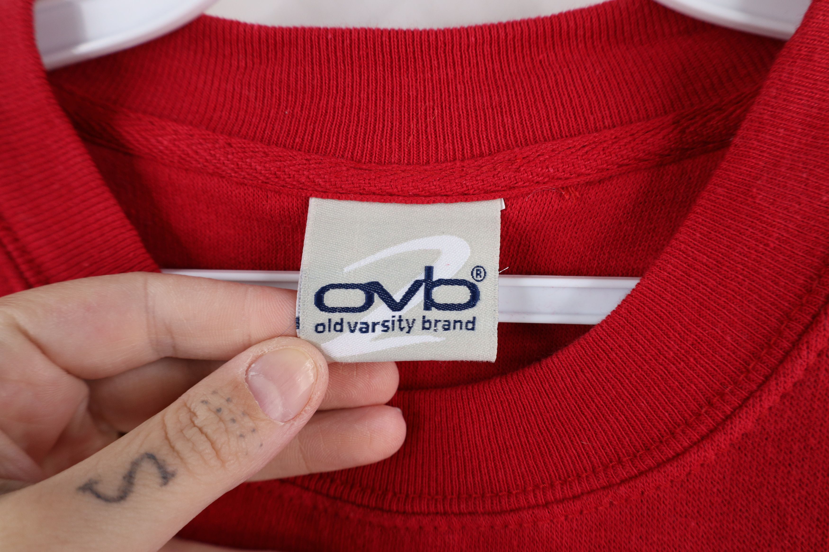 Vintage Vintage 90s State University Crewneck Sweatshirt Red Size US L / EU 52-54 / 3 - 5 Thumbnail