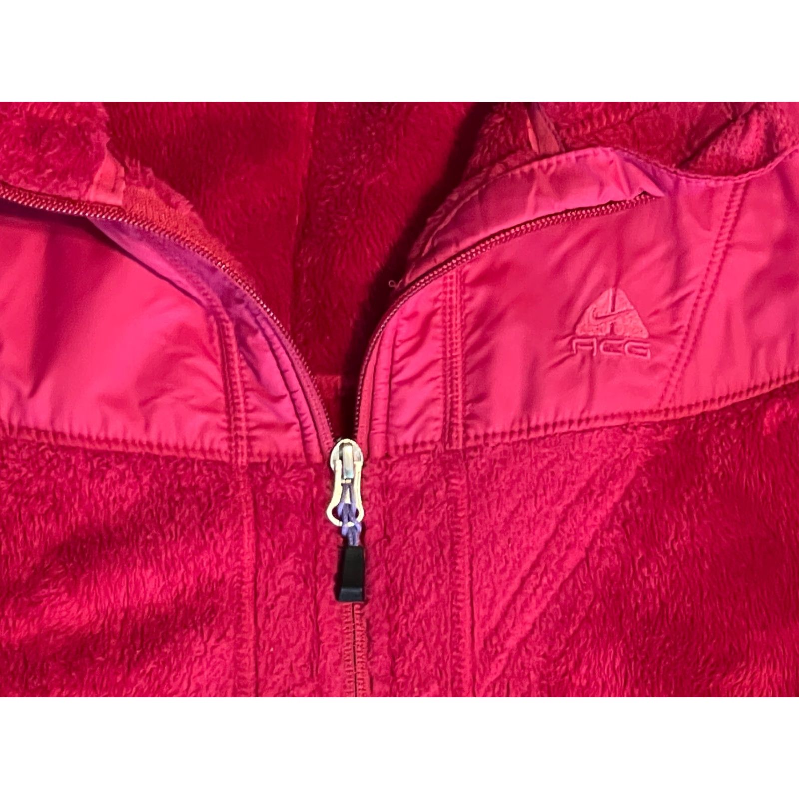 Nike ACG VINTAGE Nike ACG Jacket Women's M Pink Full Zip Fleece Wind-Resistant Logo Embroidered Pockets 90s Outdoor Hiking Casual Travel Size M / US 6-8 / IT 42-44 - 2 Thumbnail