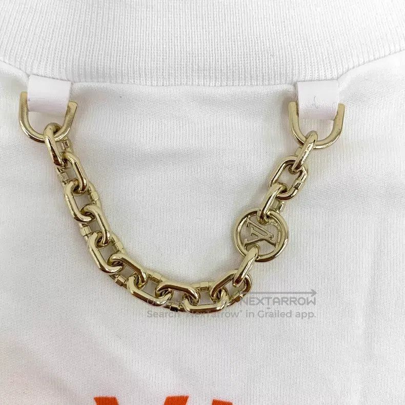 Louis Vuitton Louis Vuitton White logo printed cotton lace short sleeve Size L / US 10 / IT 46 - 5 Thumbnail