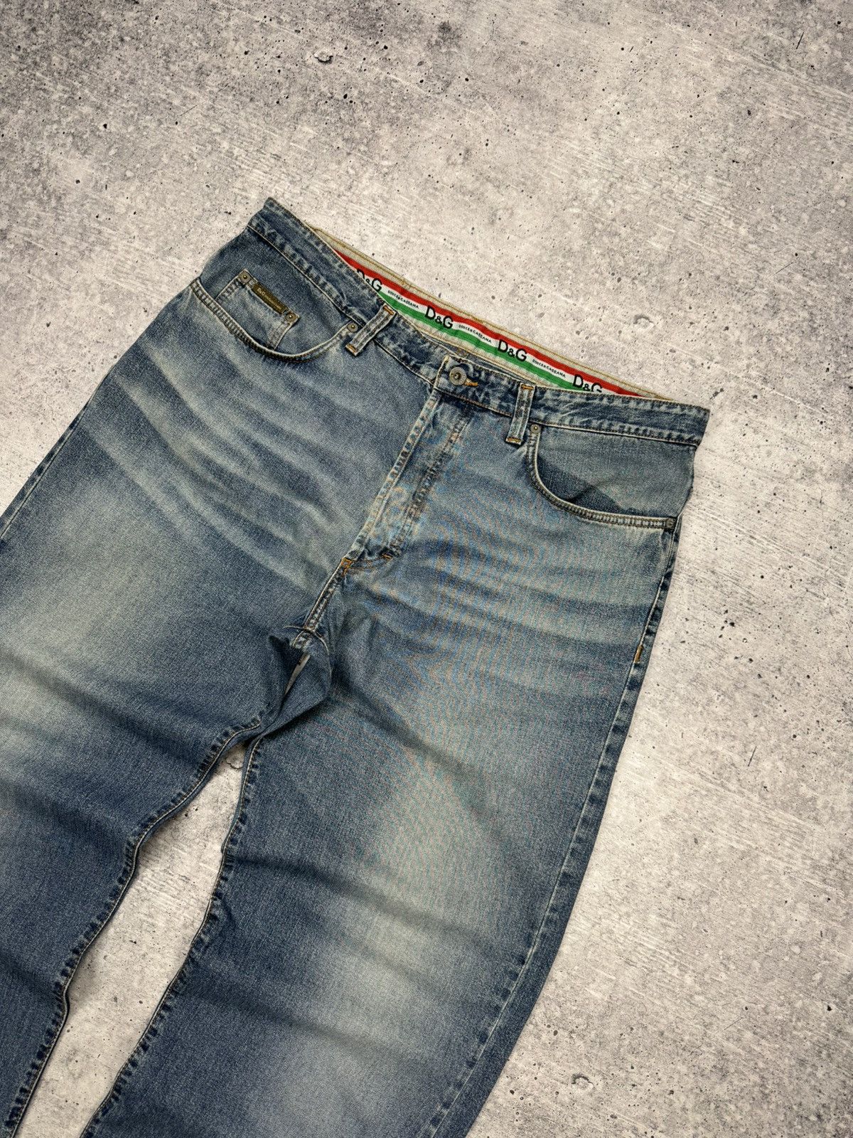 Dolce & Gabbana × Vintage Vintage Dolce&Gabbana 90s Blue Stonewashed Denim Jeans Pants Size US 36 / EU 52 - 4 Thumbnail