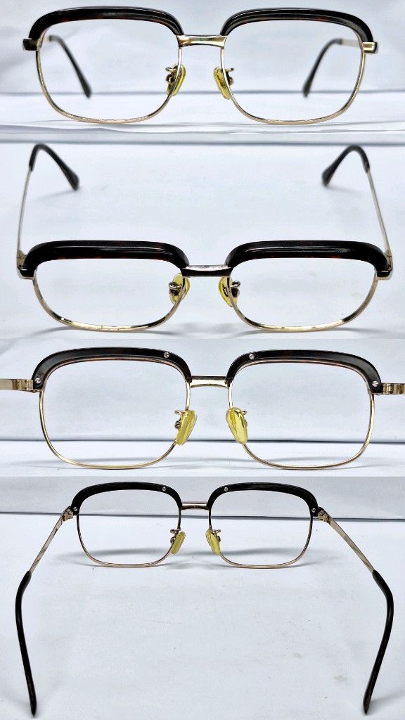 Other VINTAGE 1980s No.5117 Browline Glasses 50mm Gold Edition Size ONE SIZE - 9 Thumbnail
