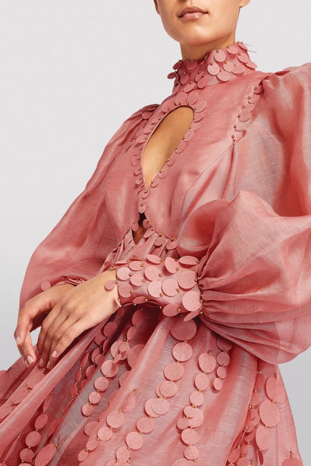 Zimmermann Zimmermann Concert Disc embellished cutout linen&silk dress Size XS / US 0-2 / IT 36-38 - 4 Thumbnail