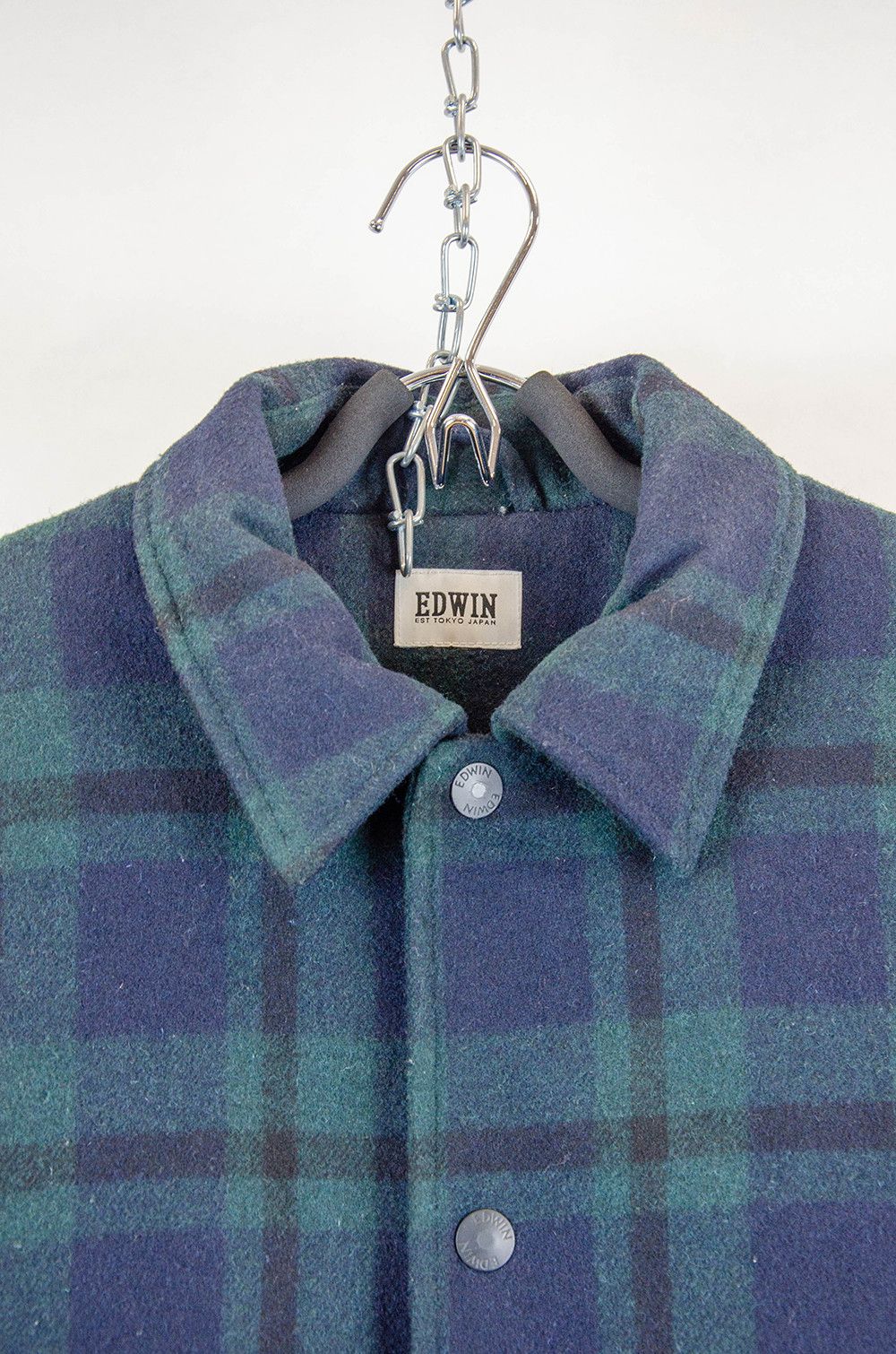 Edwin Edwin Wool Coach Jacket Blue Green Tartan – XL Size US XL / EU 56 / 4 - 7 Thumbnail