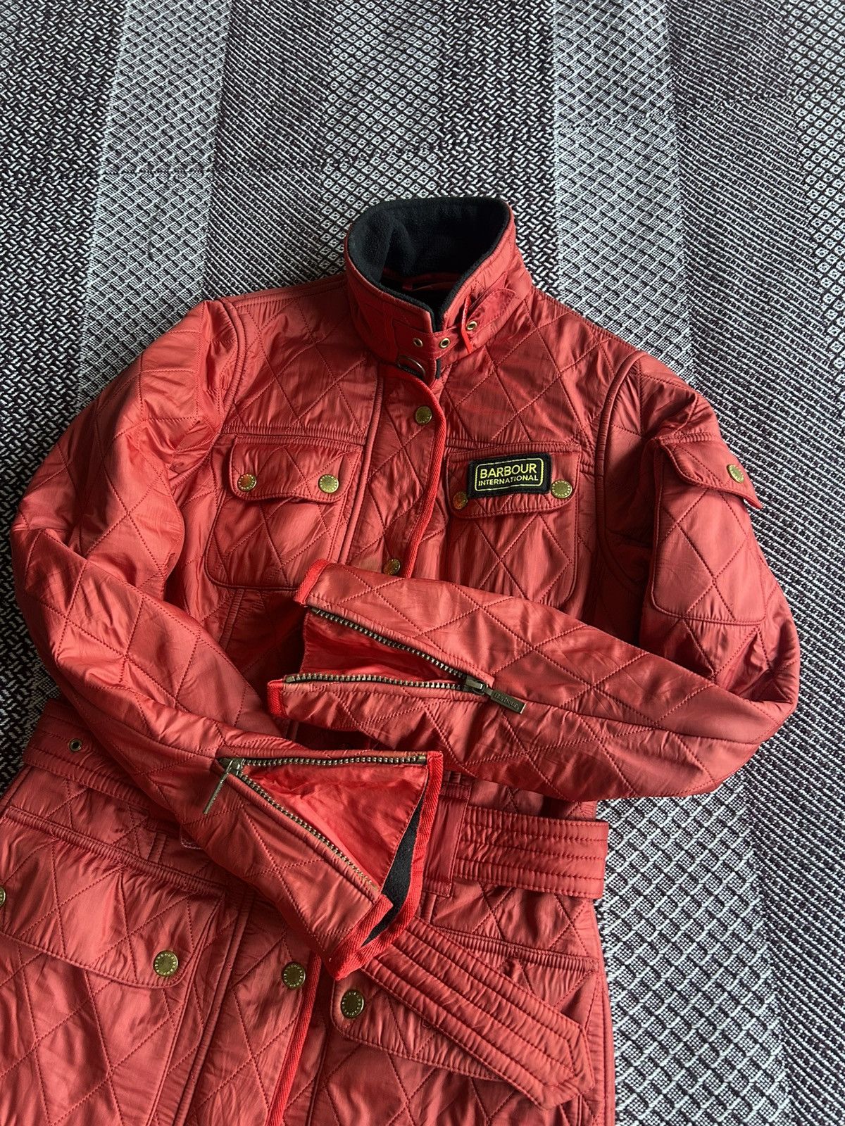 Barbour × Vintage Barbour International PolarQuilt Bomber Jacket Size UK6 Size XS / US 0-2 / IT 36-38 - 10 Thumbnail