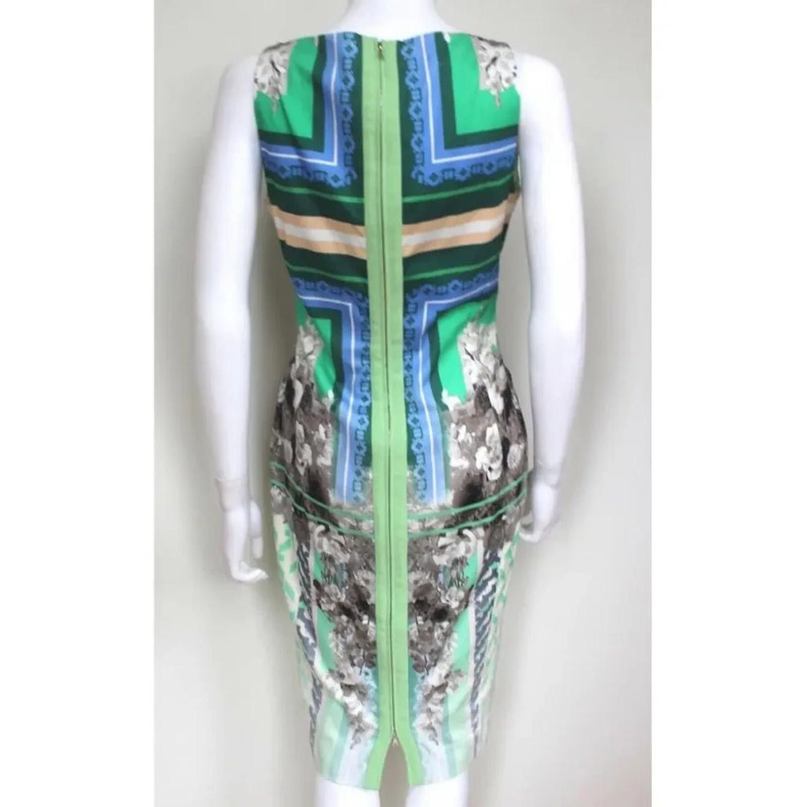 Other Antonio Berardi White Green Floral Print Dress 44 uk 12 Size M / US 6-8 / IT 42-44 - 3 Thumbnail