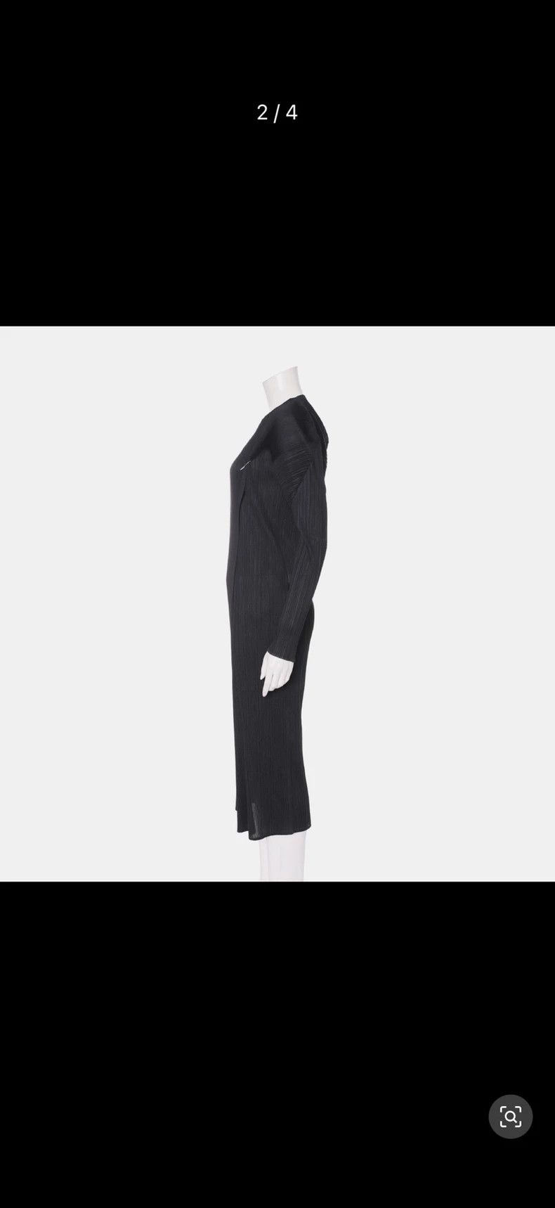 Issey Miyake Issey Miyake size:3 Black long-sleeved pleated dress Size S / US 4 / IT 40 - 2 Thumbnail