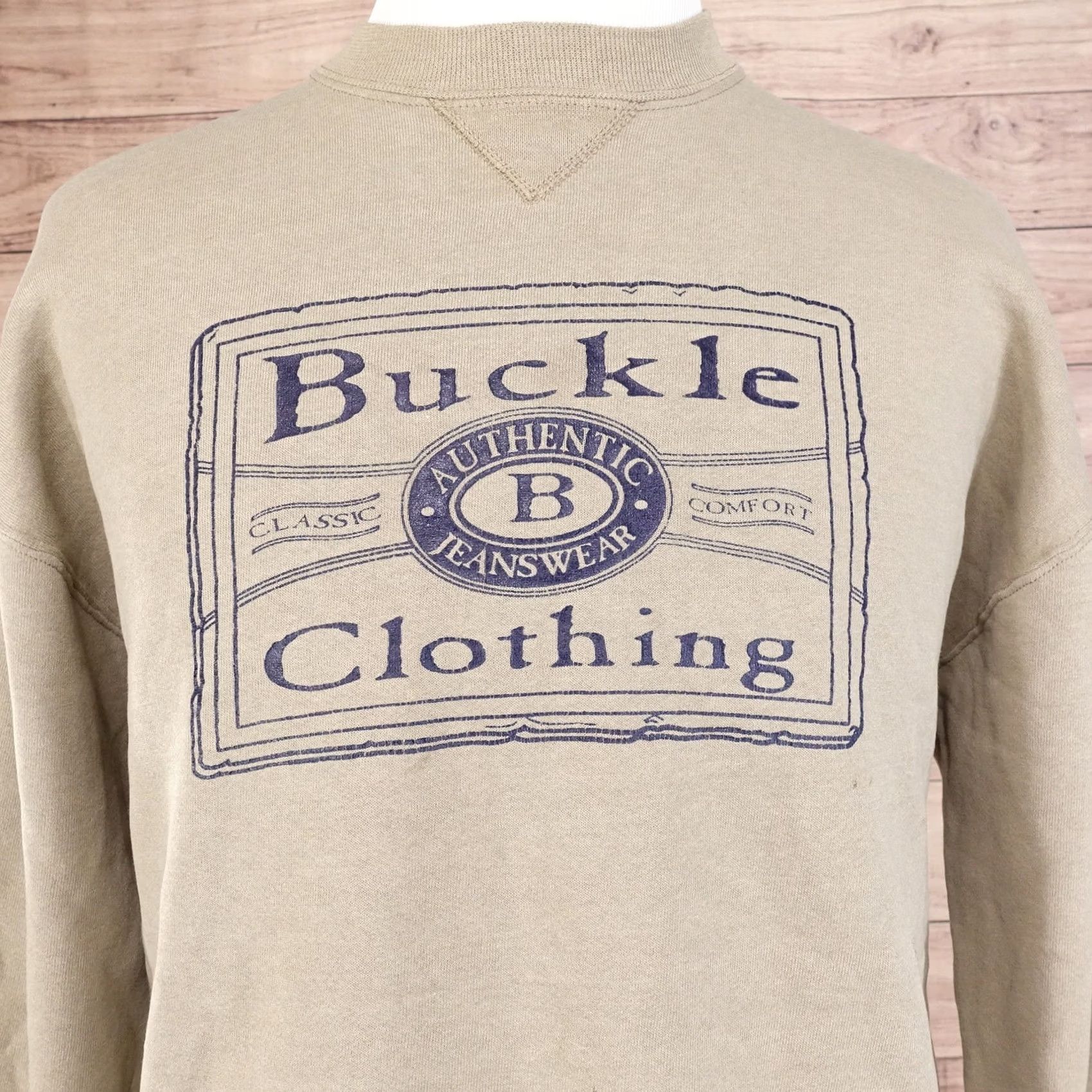 Russell Athletic VINTAGE RUSSELL ATHLETIC CREW NECK SWEATSHIRT USA Beige XL Mens Sweatshirt Crew Neck Cotton Blend Distressed 1995 Buckle Clothing Size US XL / EU 56 / 4 - 2 Thumbnail