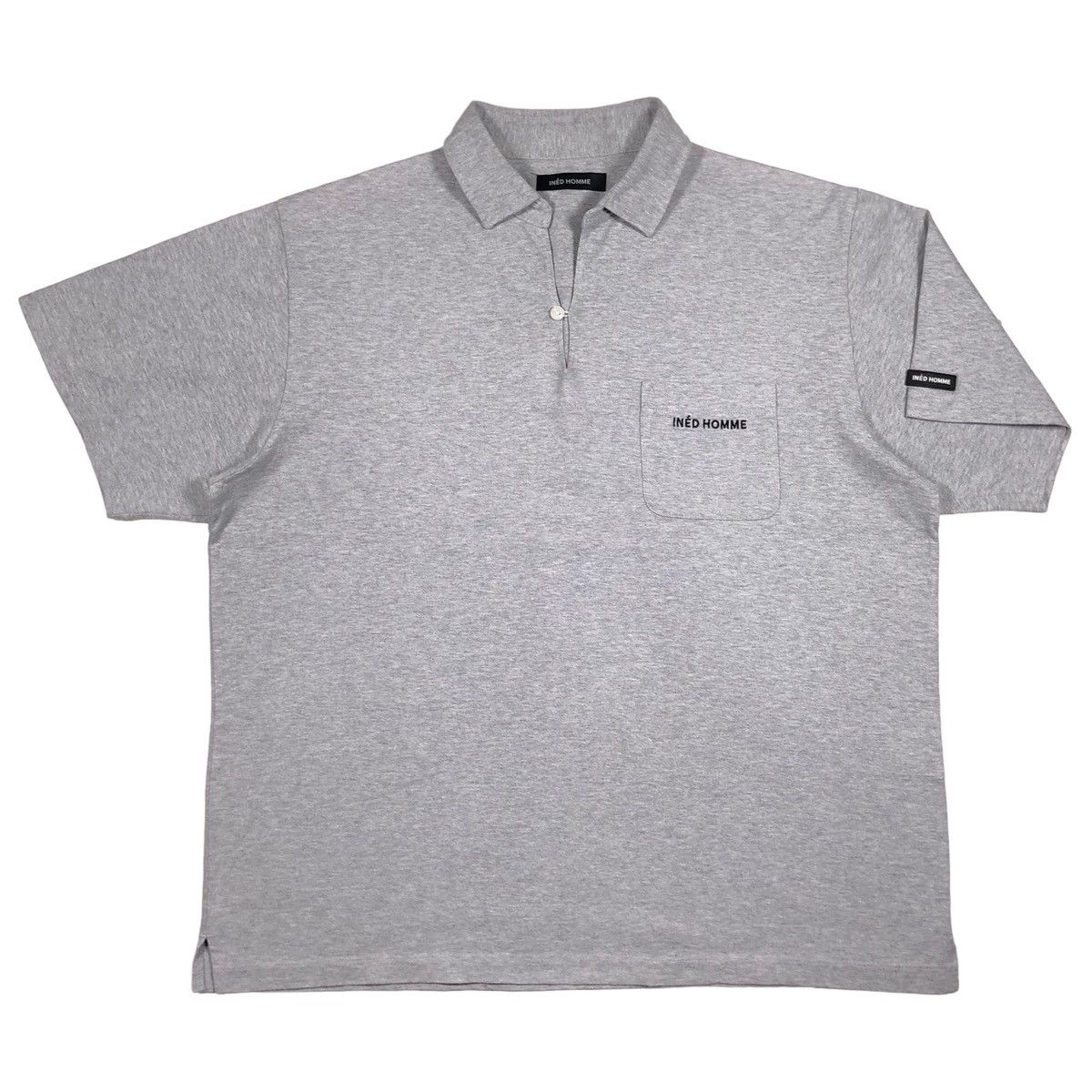 Yohji Yamamoto Ined Homme Yohji Yamamoto Open Collar Pocket Logo Polo Size US XL / EU 56 / 4 - 1 Thumbnail