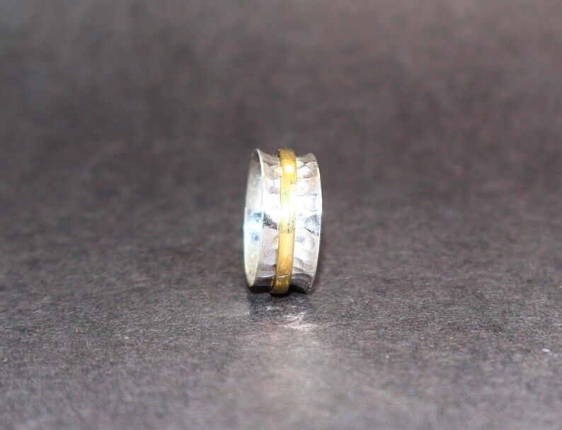 Handmade Silver Spinner Band Ring, Handmade 925 Sterling Silver Ring, Size ONE SIZE - 4 Thumbnail