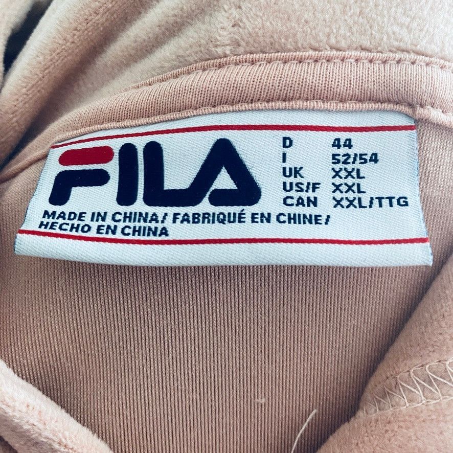 Fila Fila peach quarter zip velour hoodie Size XXL / US 16-18 / IT 52-54 - 3 Thumbnail