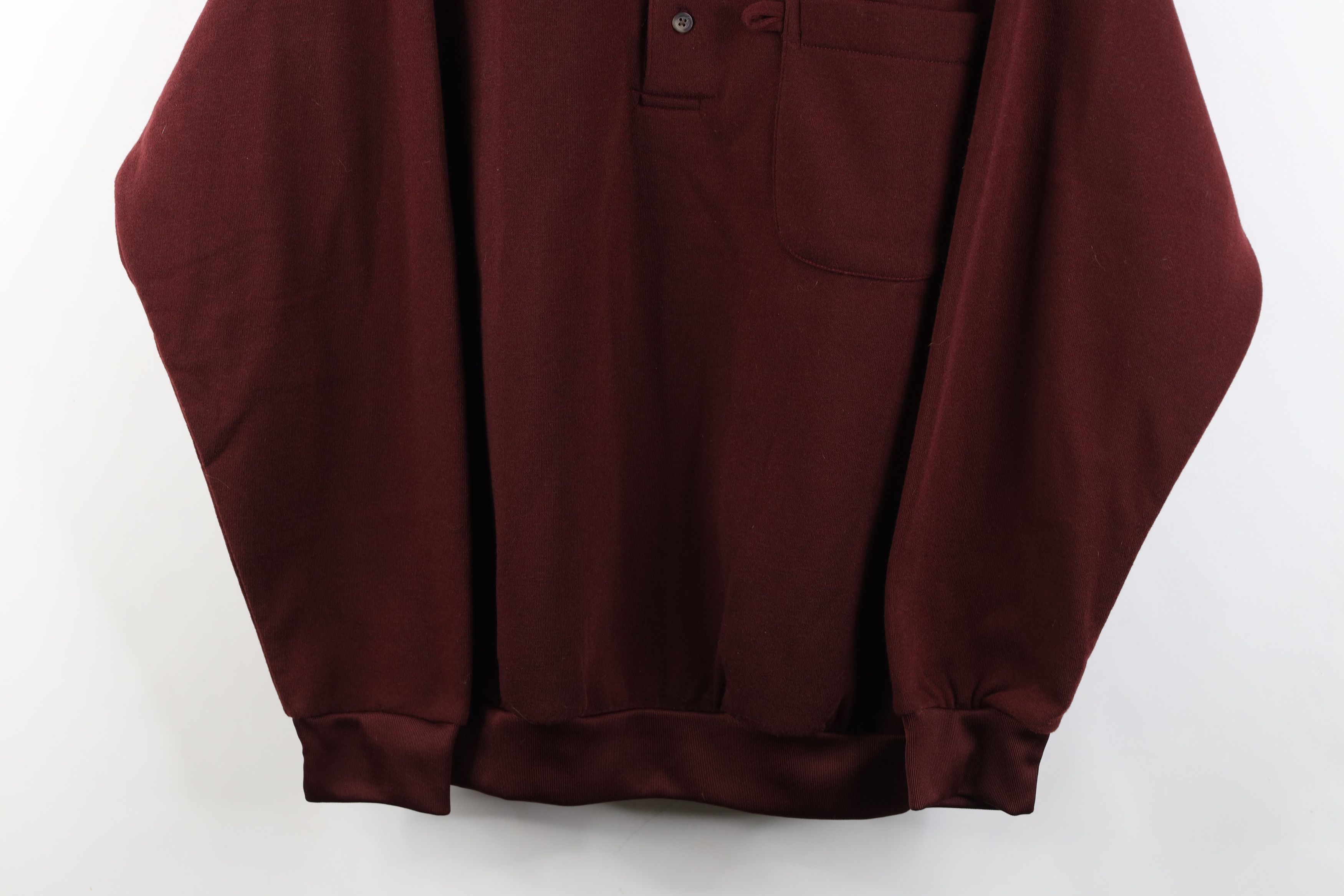 Vintage Vintage 90s Streetwear Collared Pullover Sweatshirt Red Size US XL / EU 56 / 4 - 3 Thumbnail