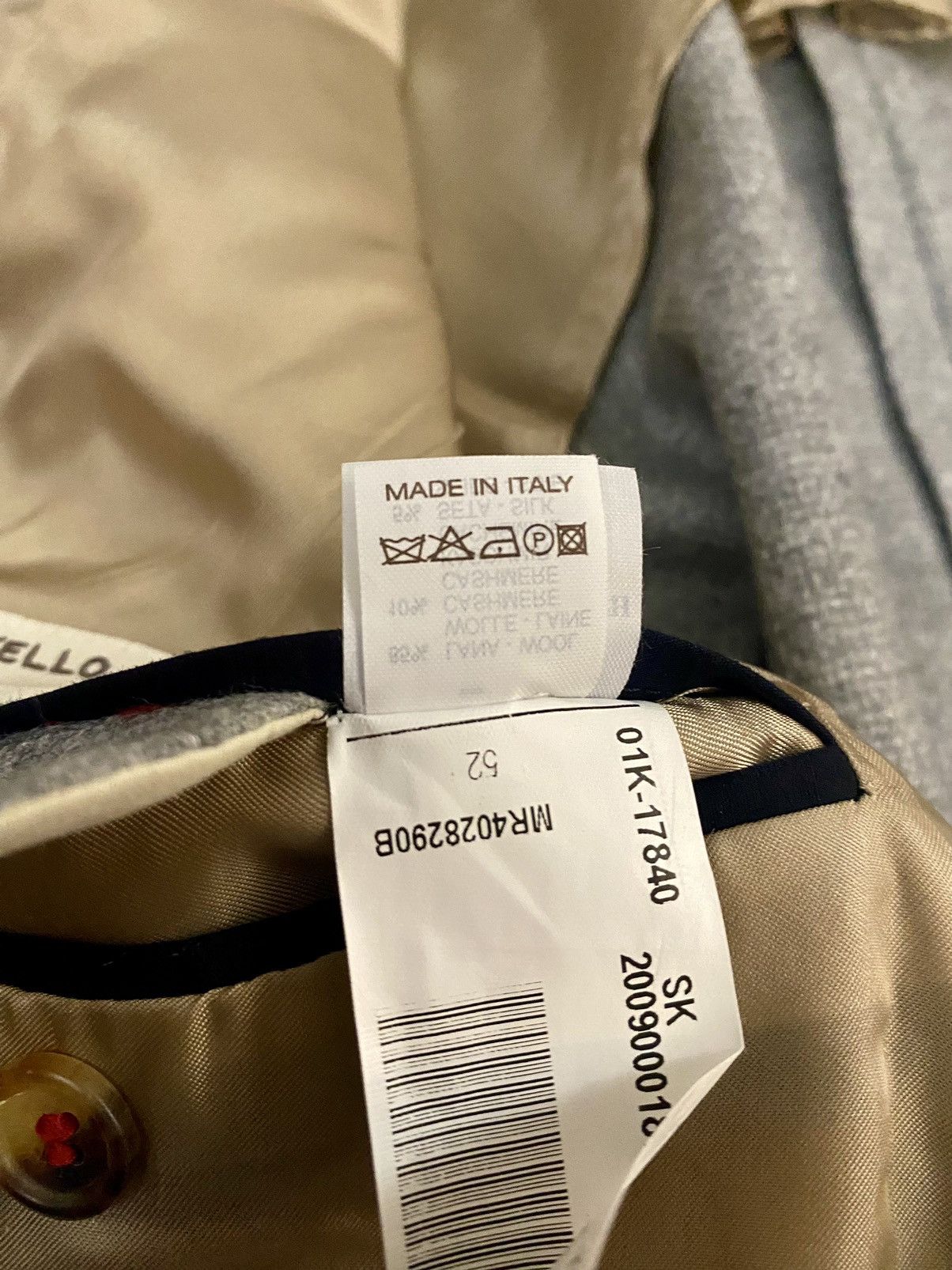 Brunello Cucinelli Brunello Cucinelli 🇮🇹 grey wool/cashmere logo blazer 52 NEW Size 42R - 16 Thumbnail