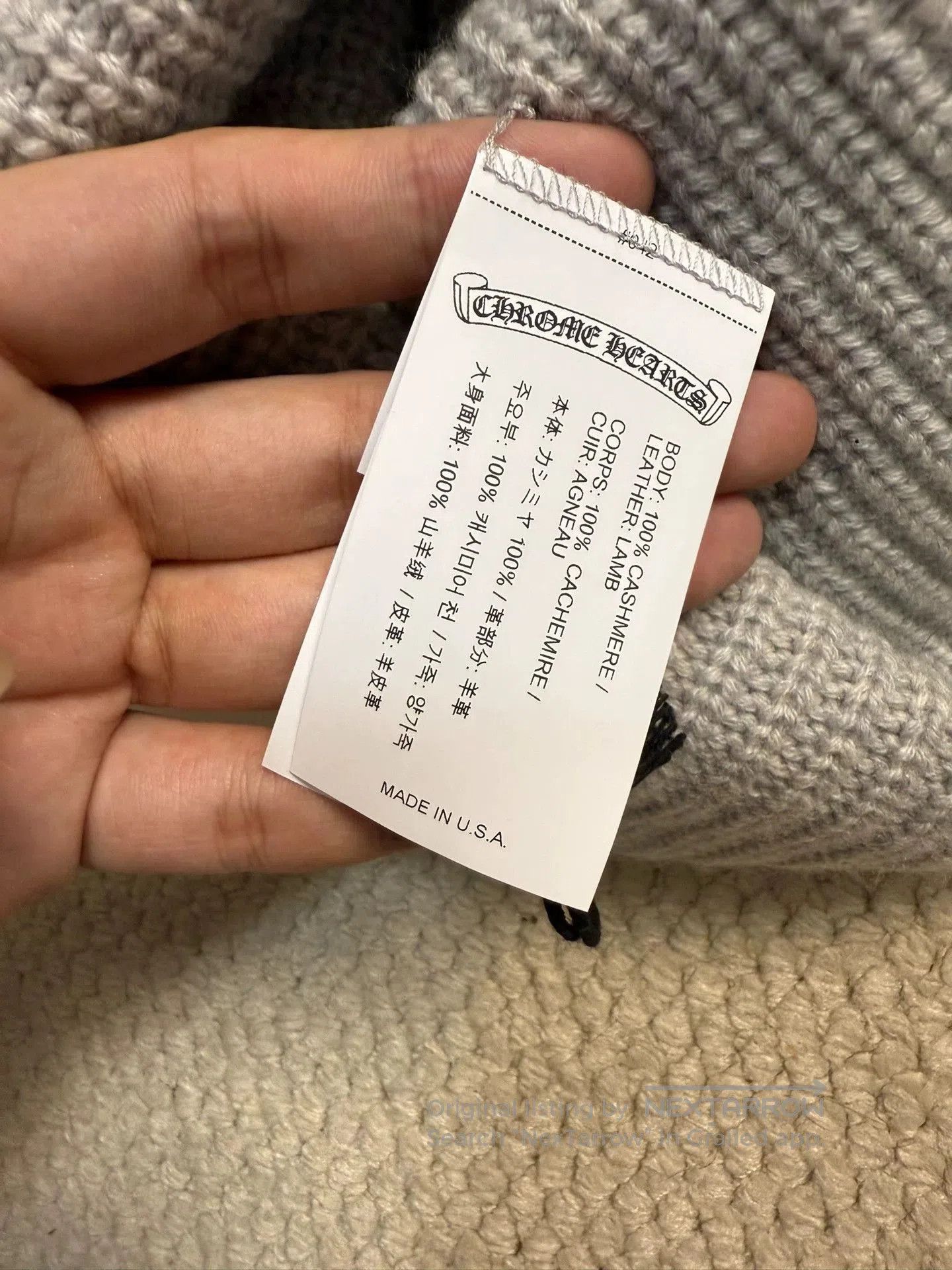 Chrome Hearts chrome hearts gray knit beanie with stars. Size ONE SIZE - 3 Thumbnail