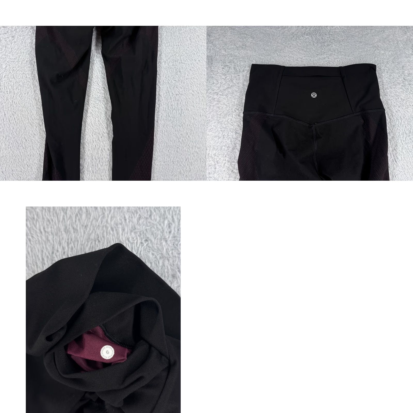 Lululemon Lululemon Pants Women 6 Black Red Mapped Out High-Rise Tight 28" Training Size 28" / US 6 / IT 42 - 9 Thumbnail