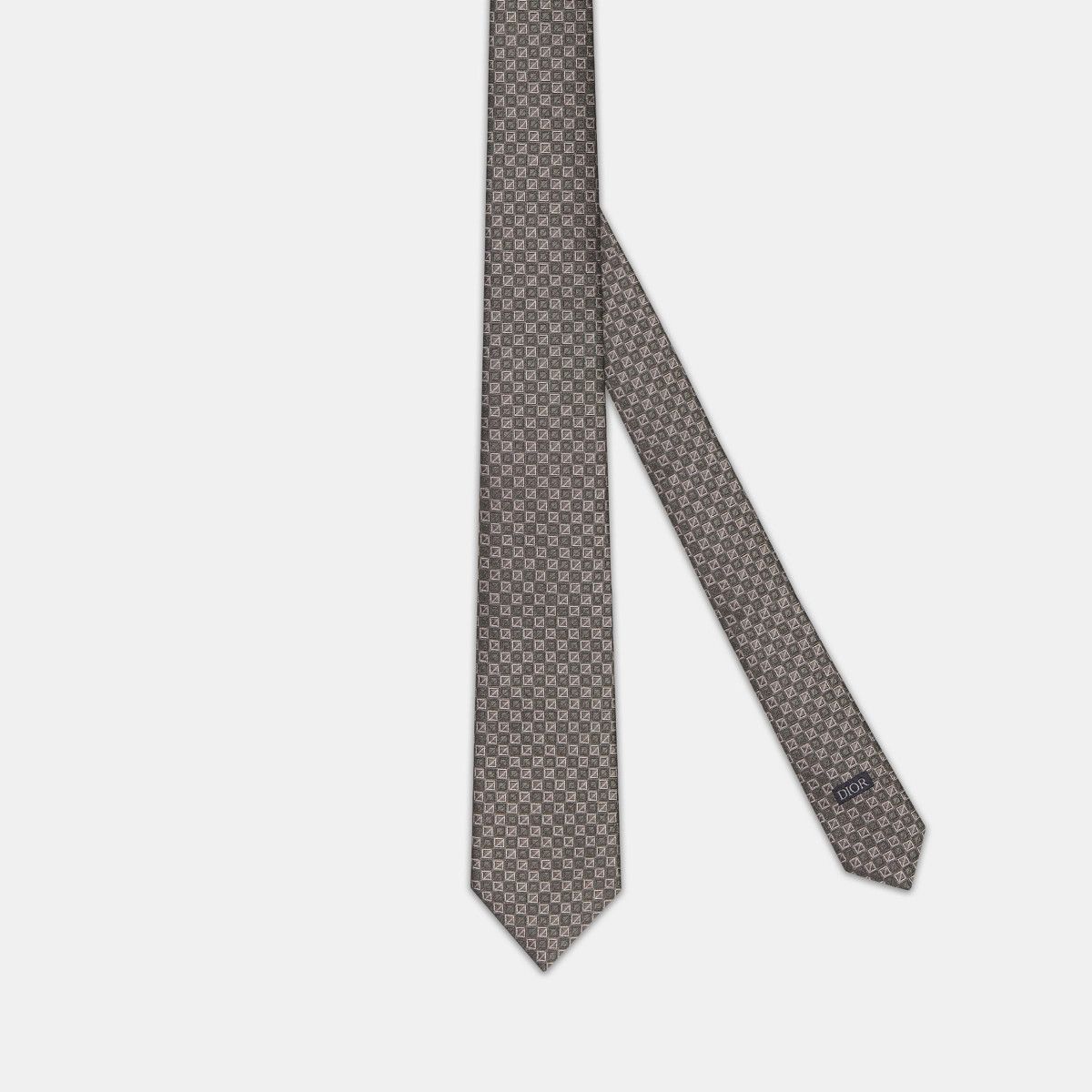 Dior o1bcso1str0126 Size:OS/Micro Cd Diamond Tie in Grey/White Size ONE SIZE - 1 Thumbnail
