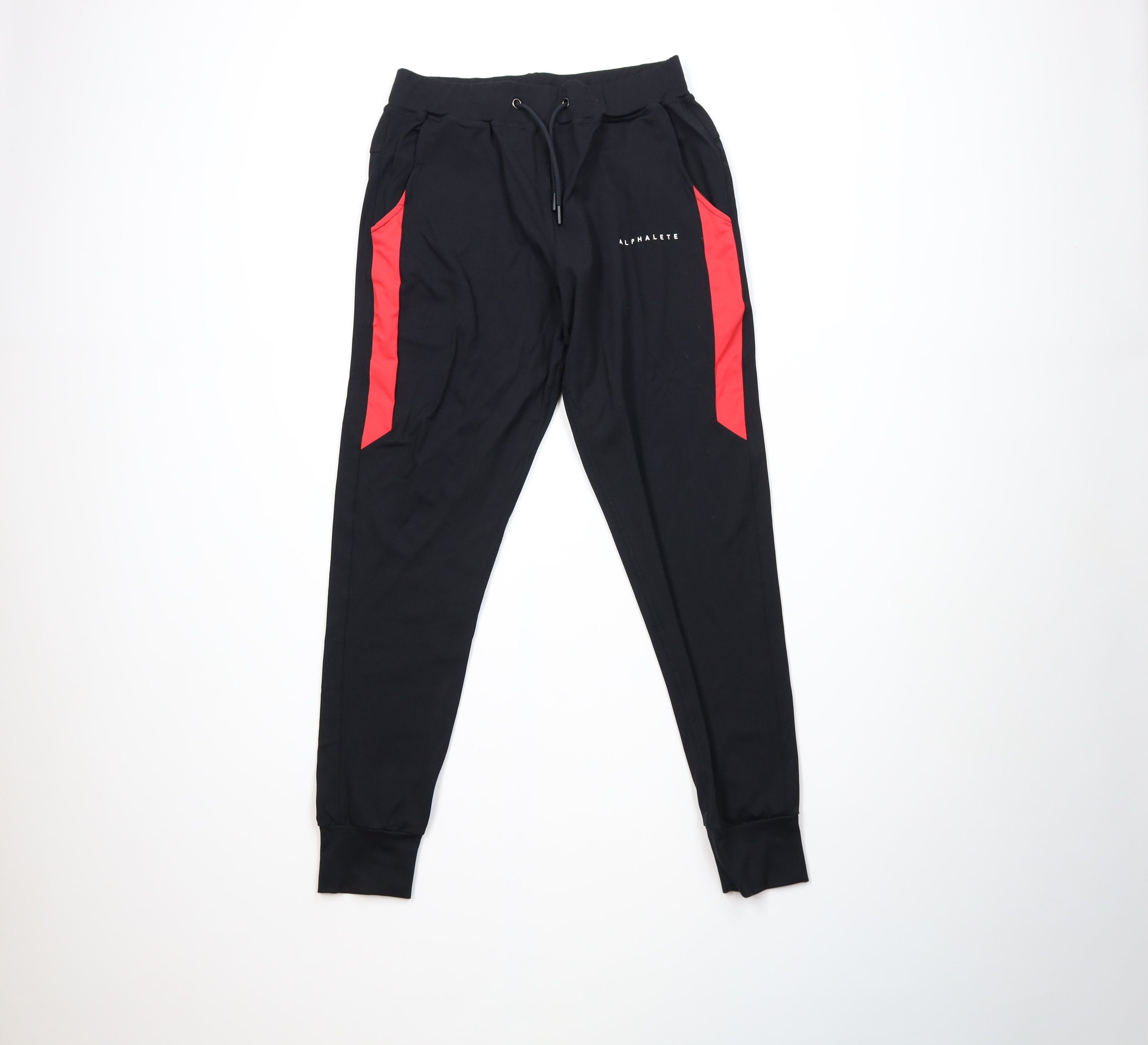 Vintage Alphalete Stretch Spell Block Cuffed Joggers Pants Black Size US 34 / EU 50 - 1 Thumbnail