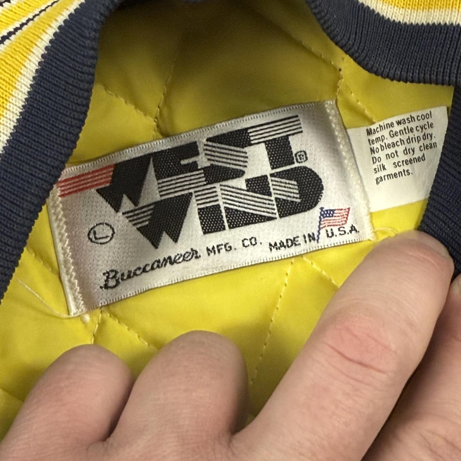 Designer Vtg 70s WEST WIND Bomber Jacket CO Carpenters Made in USA Size US L / EU 52-54 / 3 - 4 Thumbnail