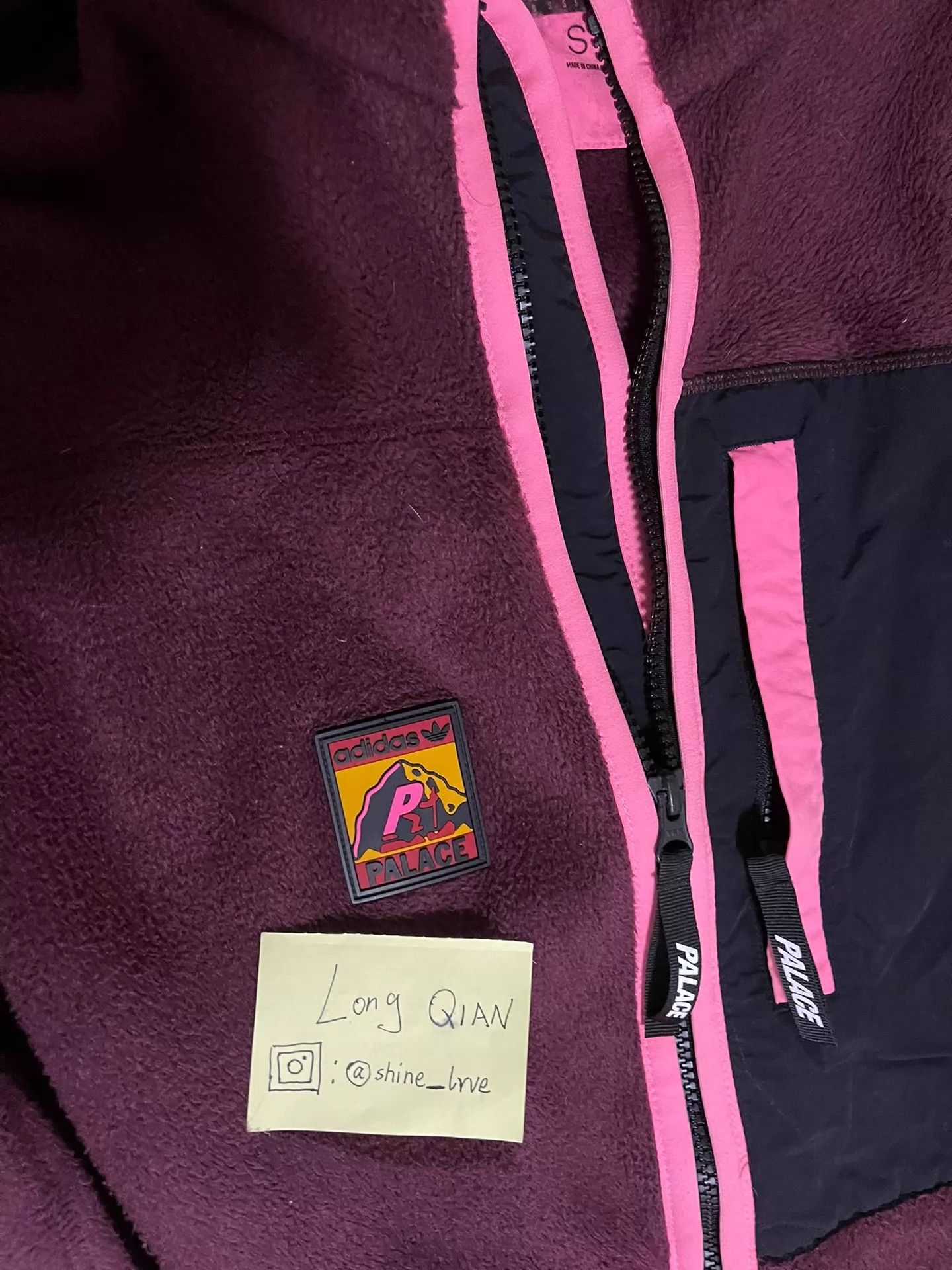 Palace Palace Adidas Burgundy Fleece Jacket S Used Fair Size US S / EU 44-46 / 1 - 3 Thumbnail