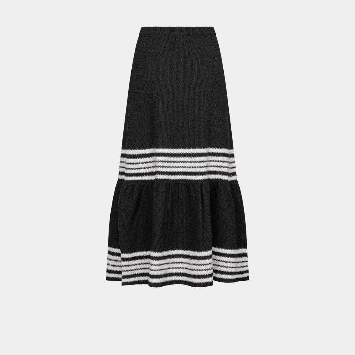 Dior o1bcso1str0225 Mid-Length Skirt in Black/White Size 28" / US 6 / IT 42 - 2 Thumbnail