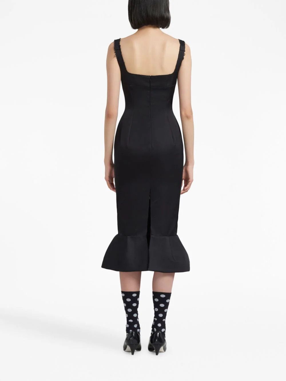 Marni o1w1db10824 Midi Dress in Black Size XS / US 0-2 / IT 36-38 - 3 Thumbnail