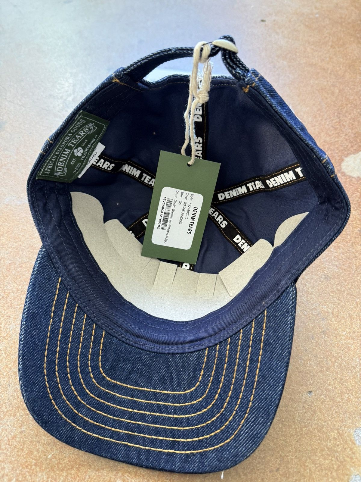 DENIM TEARS Denim Tears Denim Wreath Hat Washed Indigo Size ONE SIZE - 6 Thumbnail
