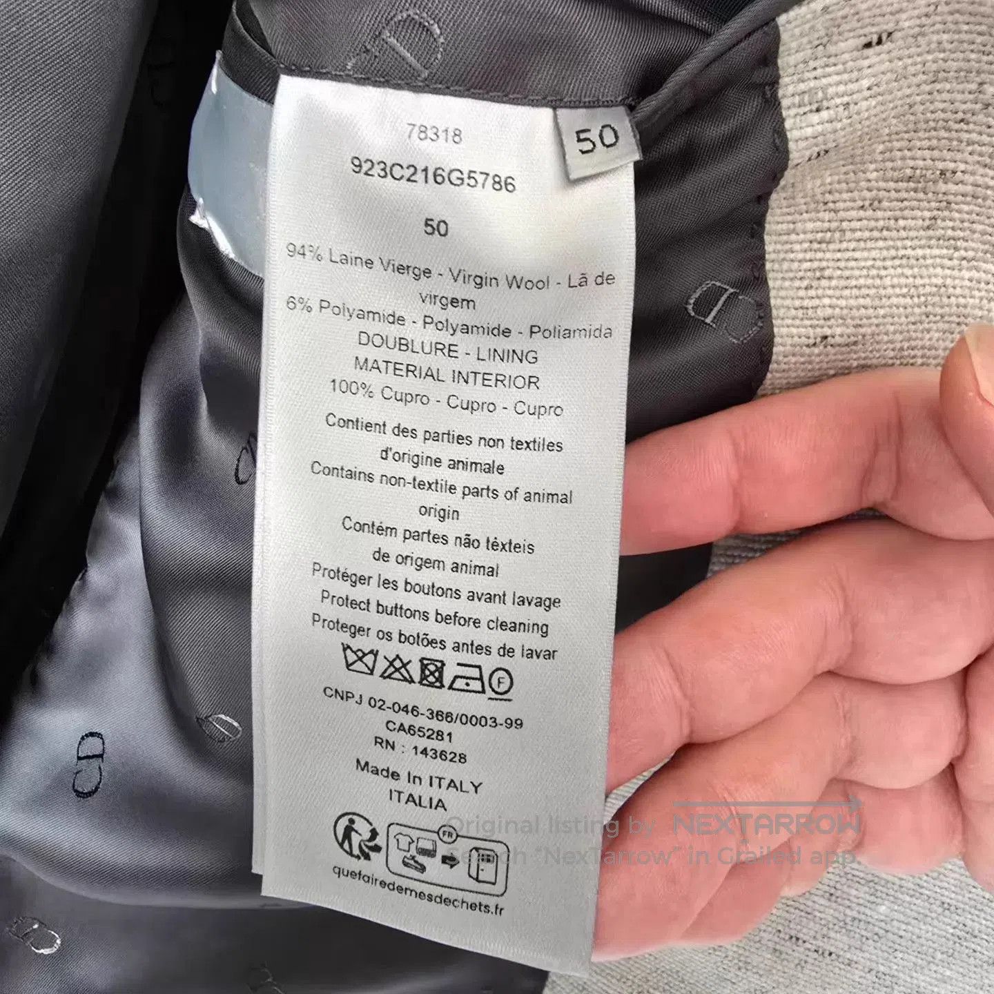 Dior Gray Textured Light Blazer. Size US M / EU 48-50 / 2 - 4 Thumbnail