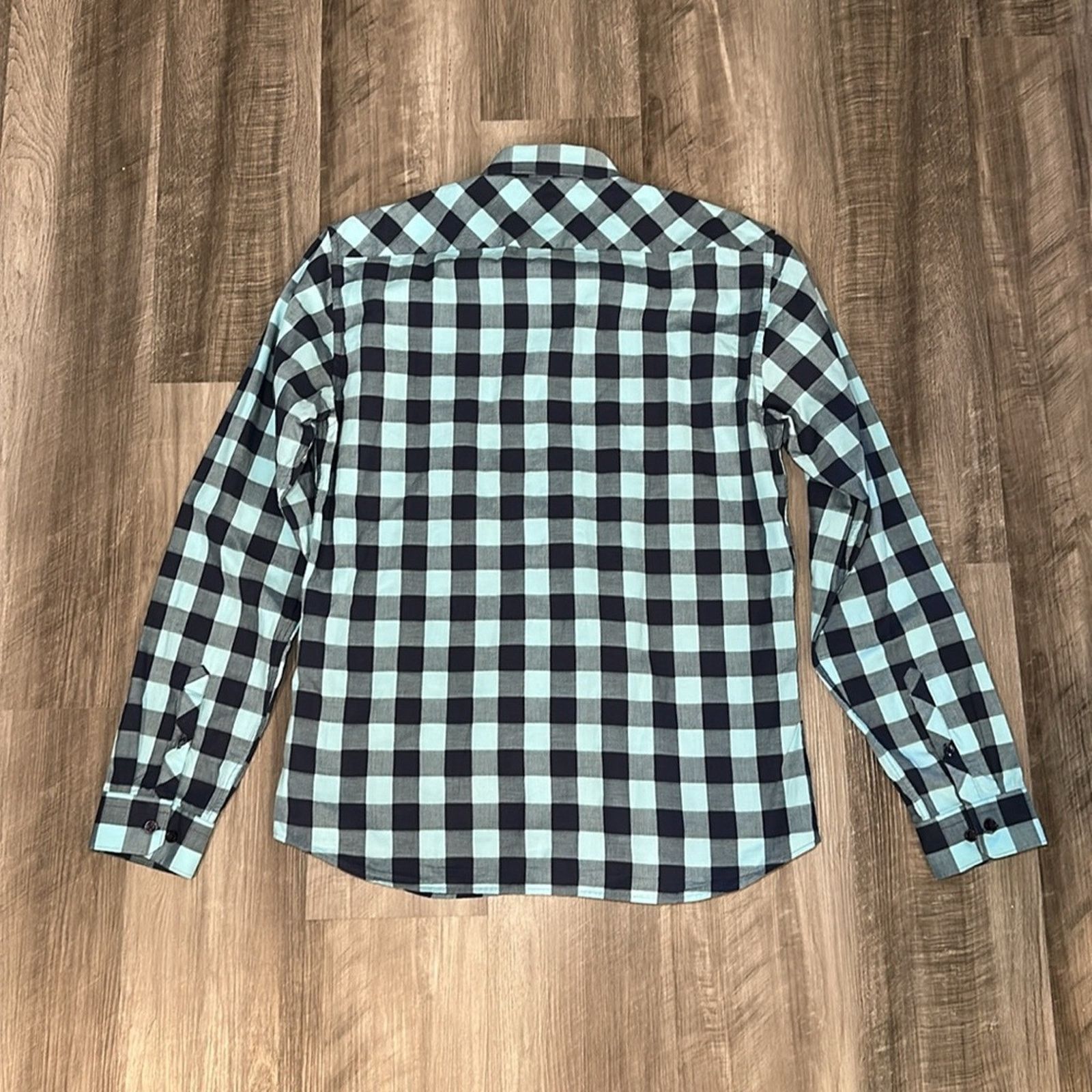 Jared Lang Jared Lang After Hours Slim Fit Checkered Long Sleeve - L Size US L / EU 52-54 / 3 - 3 Thumbnail