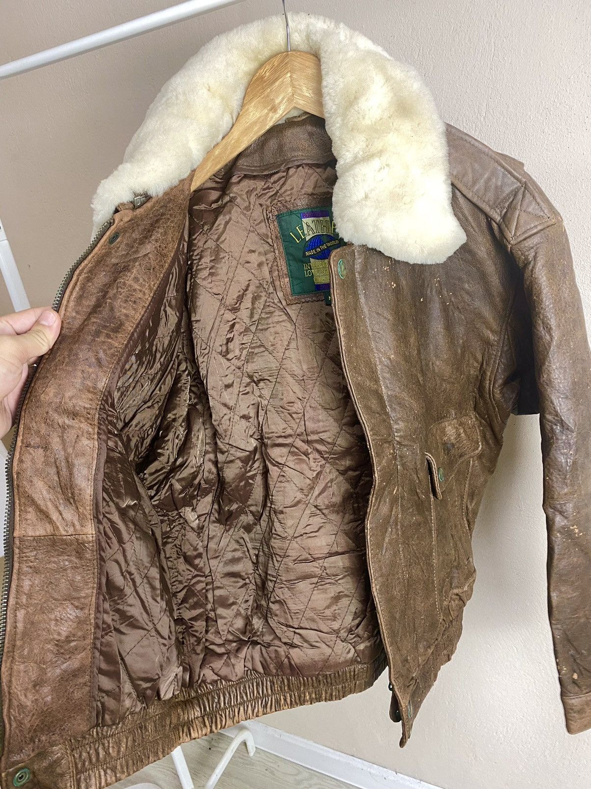 Japanese Brand × Vintage Vintage Motorcycle Leather Jacket Sherpa Size US M / EU 48-50 / 2 - 7 Thumbnail