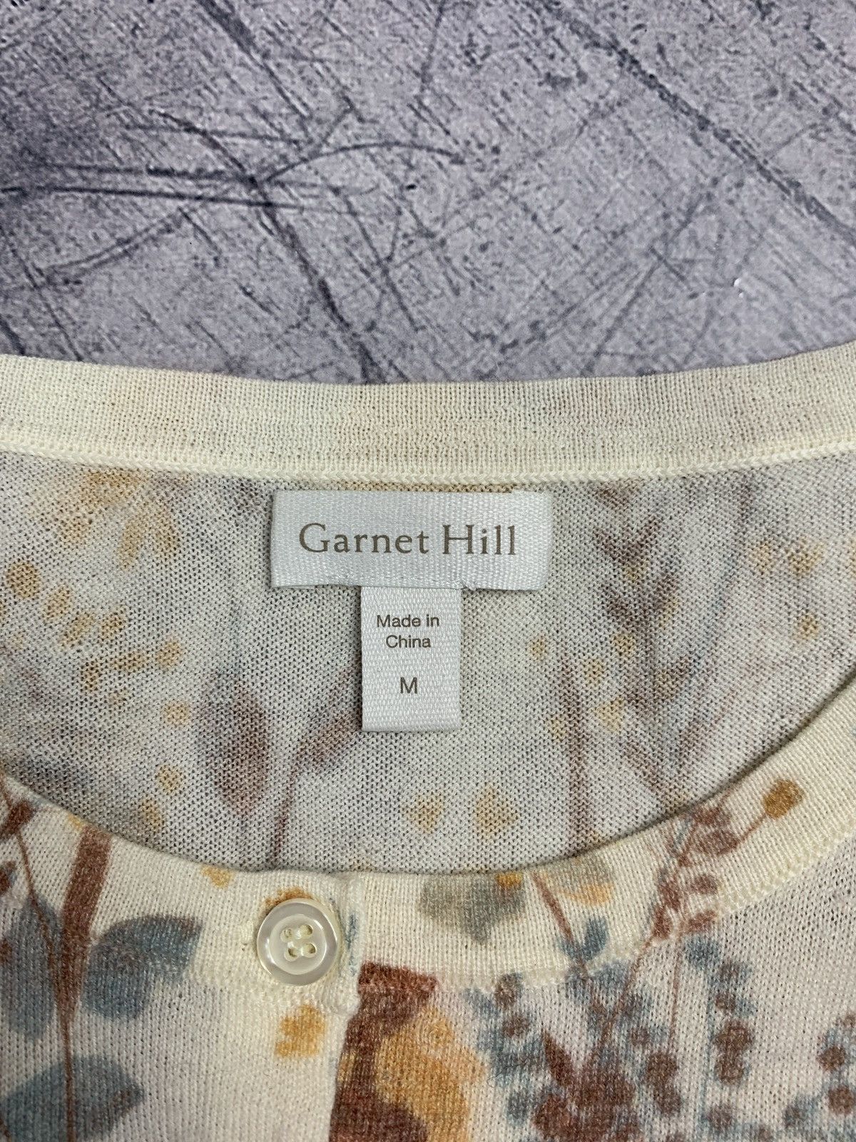 Other Designer Garnet Hill Flower Cardigan Button Up Size M Luxury Size M / US 6-8 / IT 42-44 - 4 Thumbnail