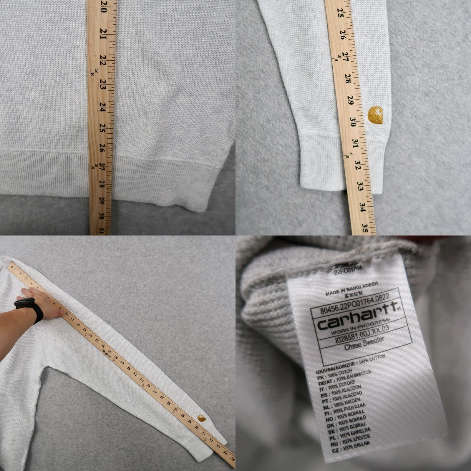 Carhartt VINTAGE Carhartt Work In Progress WIP Chase Sweater Size XL Gray Mens Size US XL / EU 56 / 4 - 8 Thumbnail
